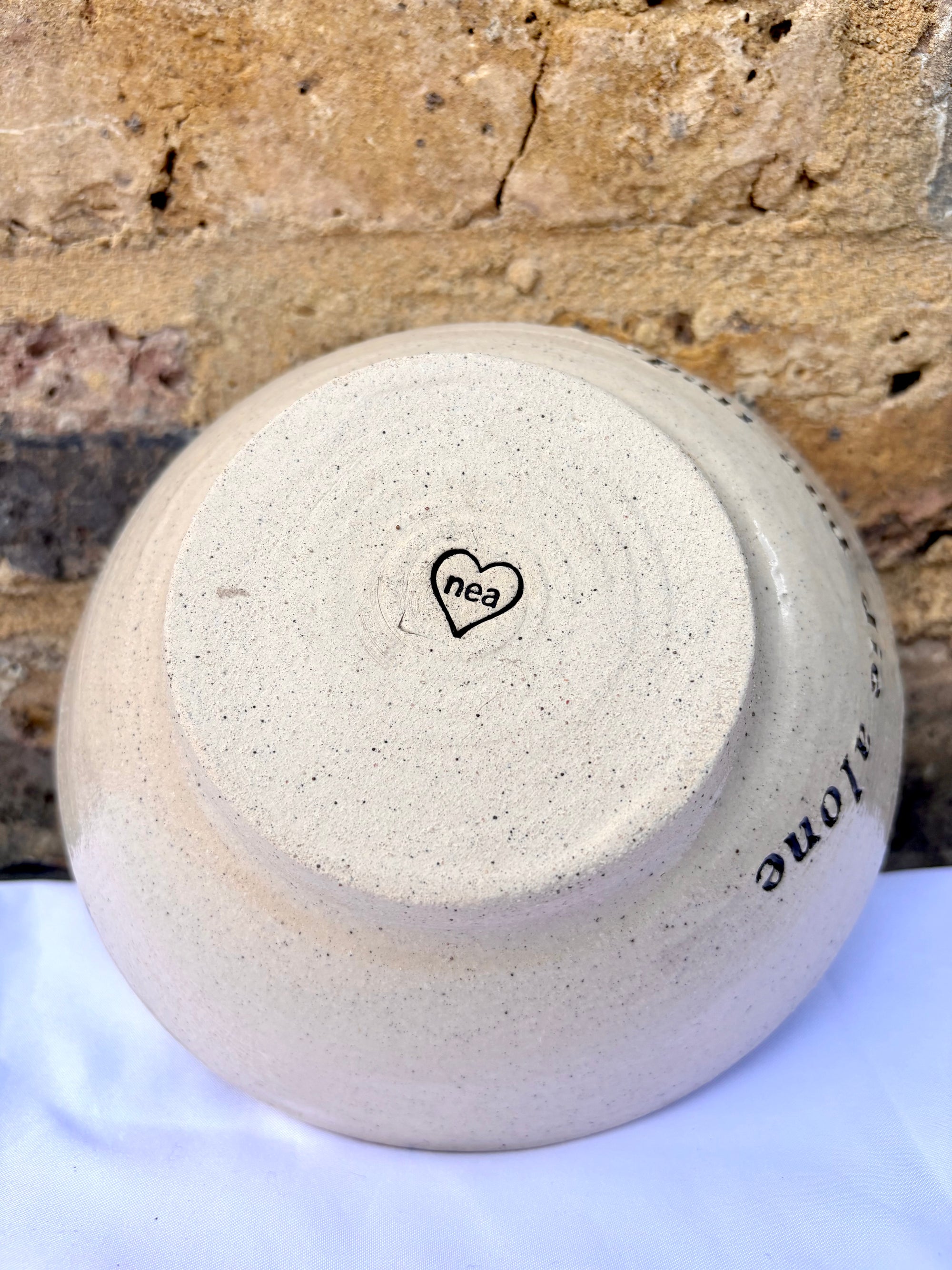 "live, laugh, love...or despair and die alone" bowl (Lilac Dream)