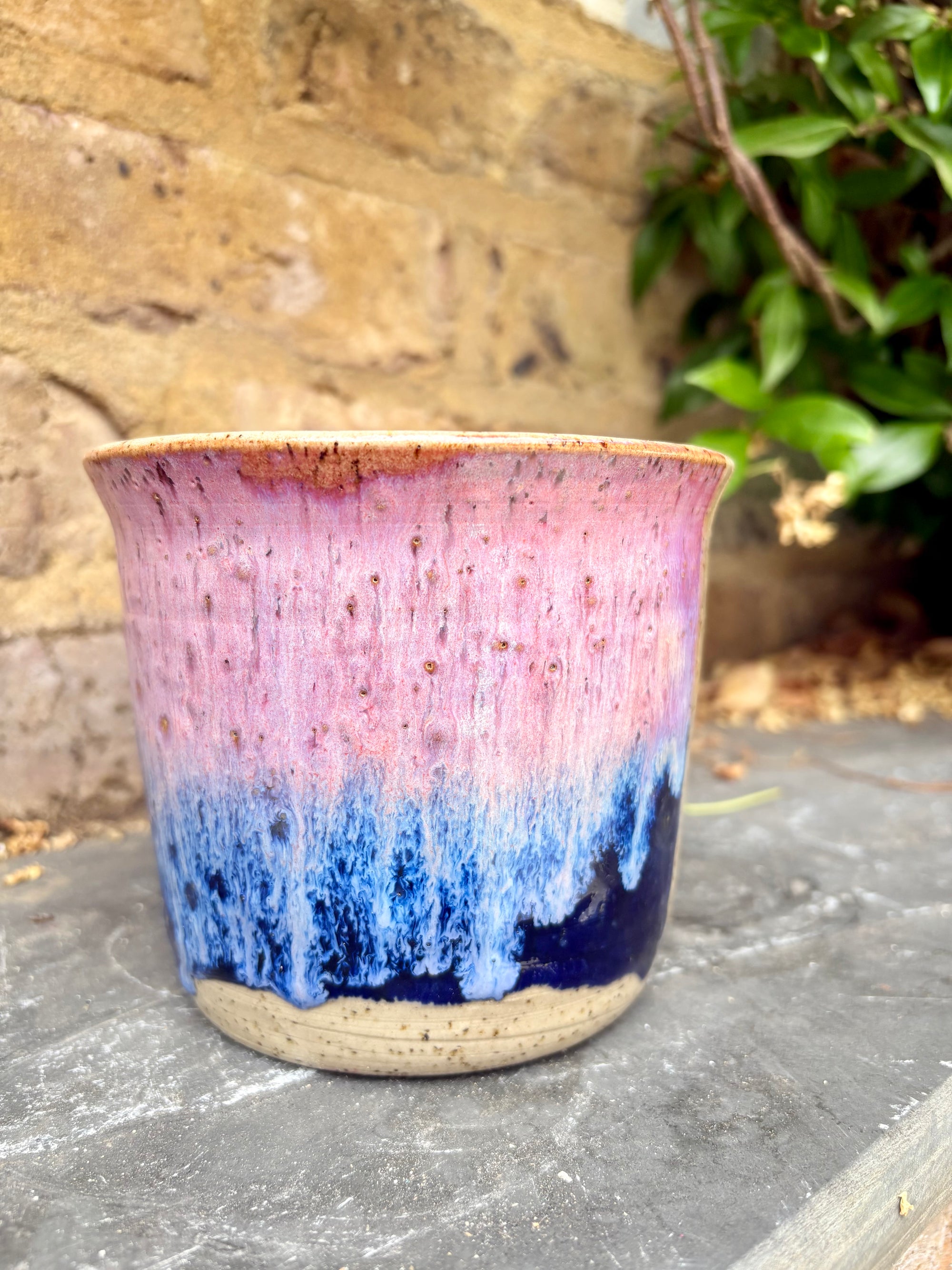 "random kitchen shit" utensil holder (pink/ blue/ speckled clay)