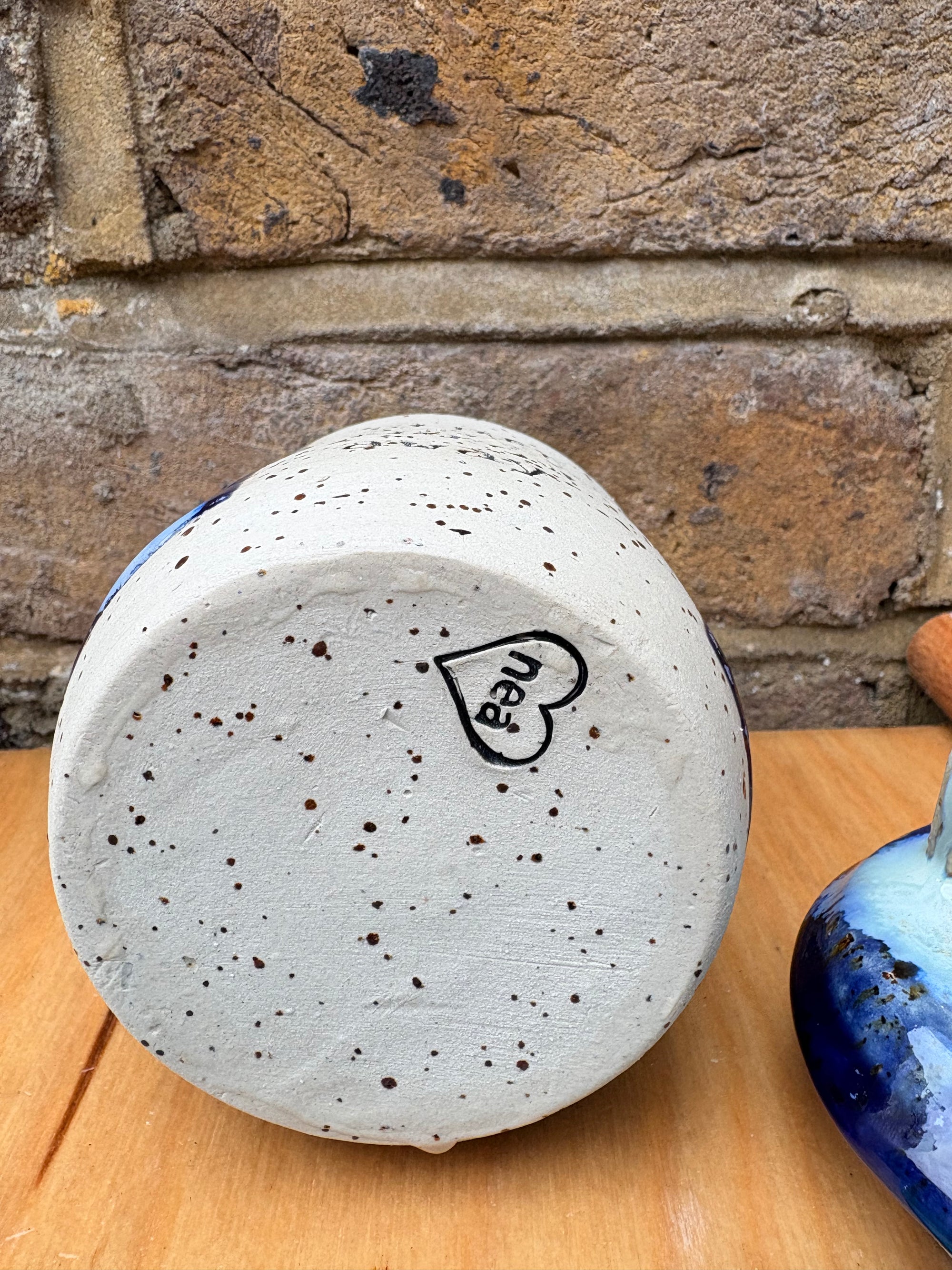 “stuff i should throw away" lidded pot (blue night sky)
