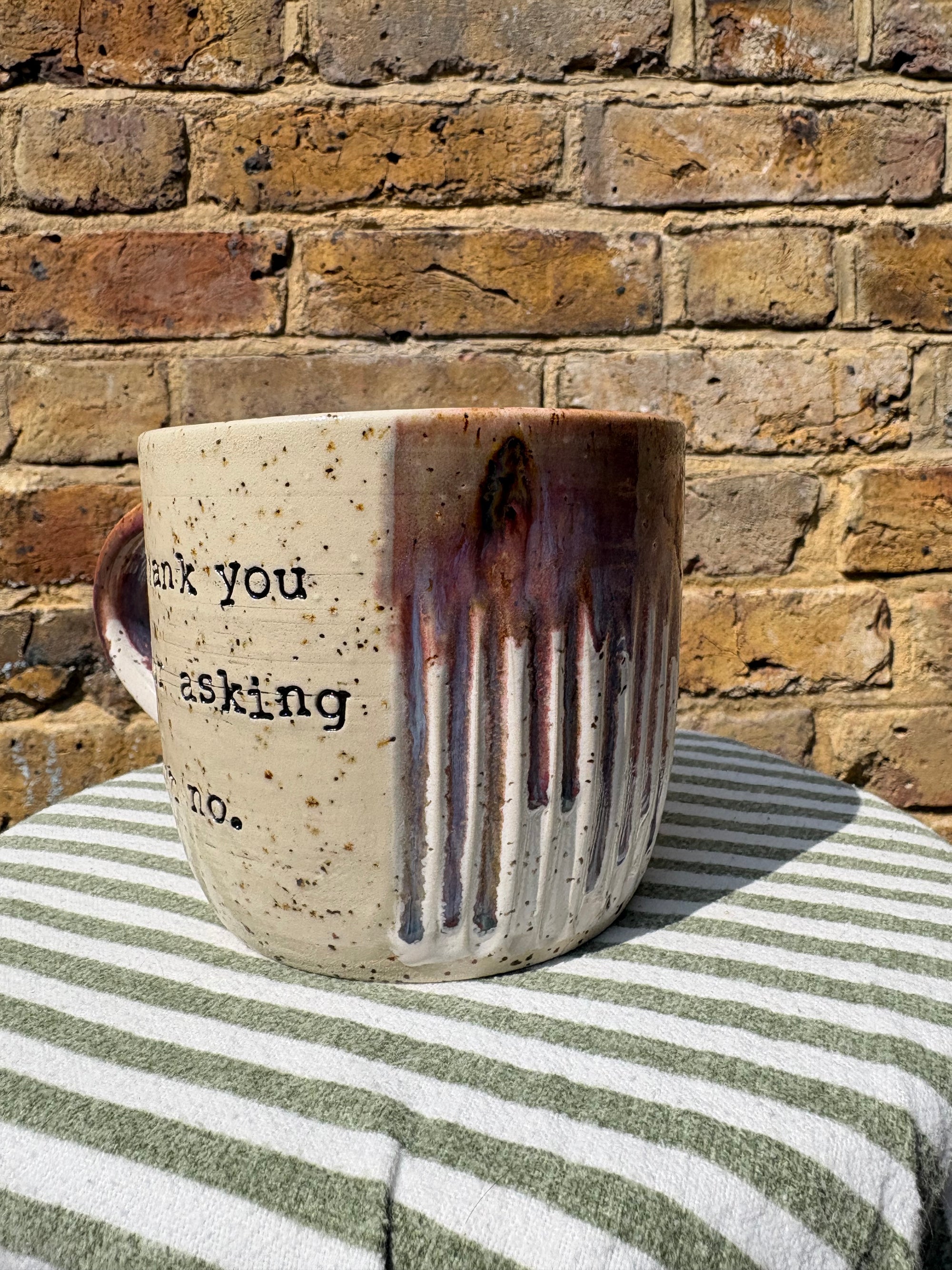 "thank you for asking but no" mug (Copy)