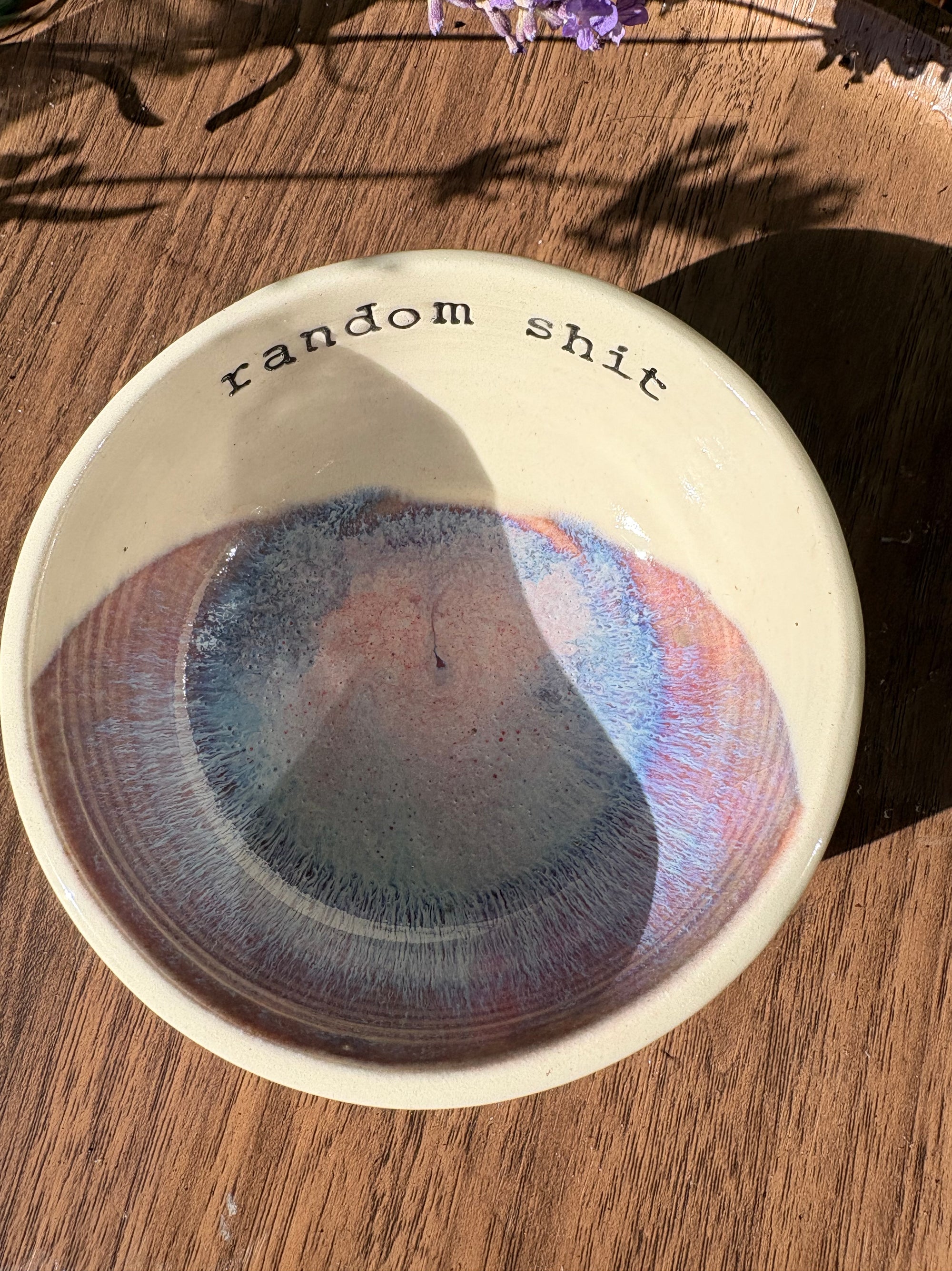 "random shit" trinket dish (purple)
