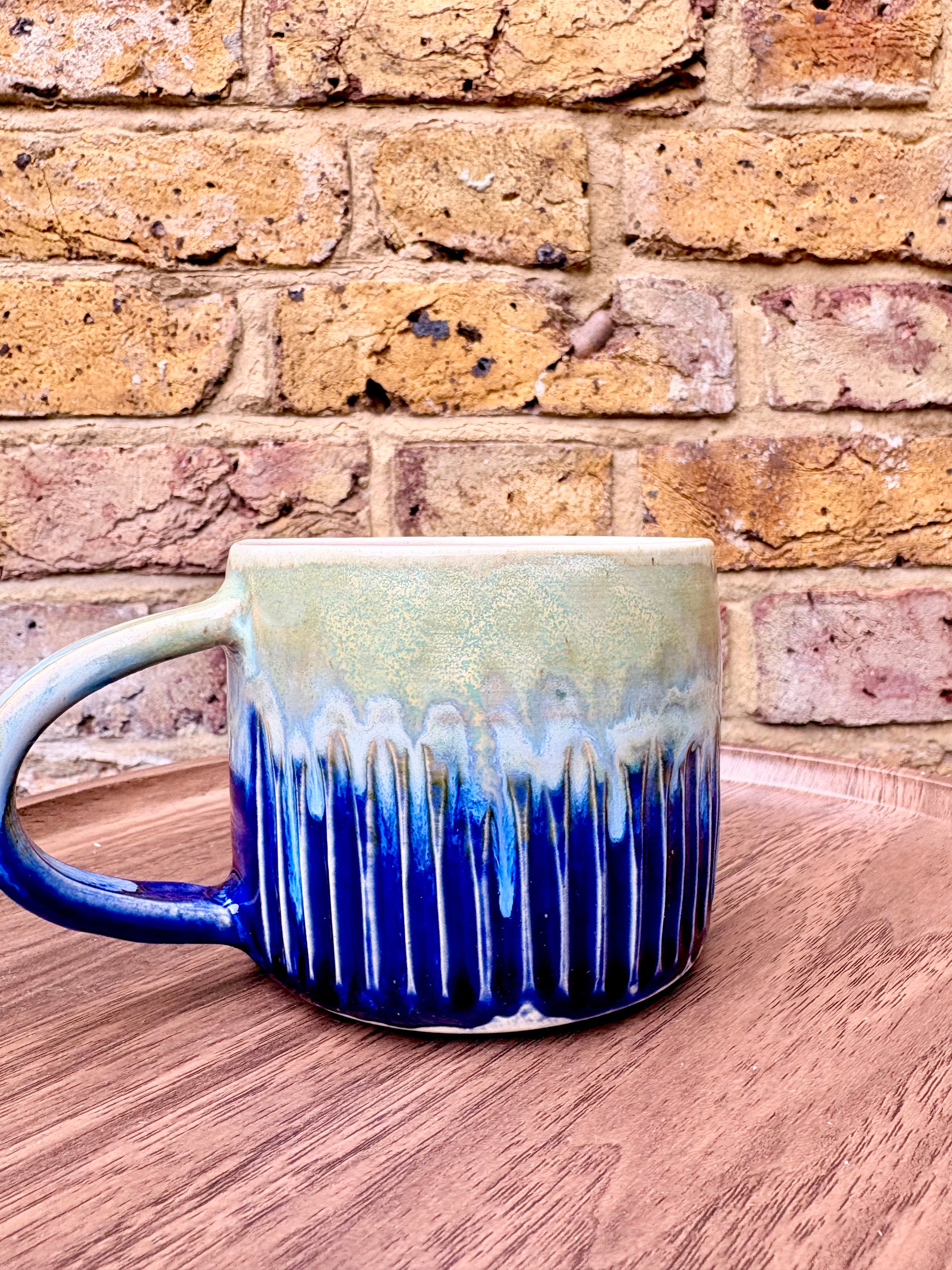 "ew people" mug (280ml, blue/green)