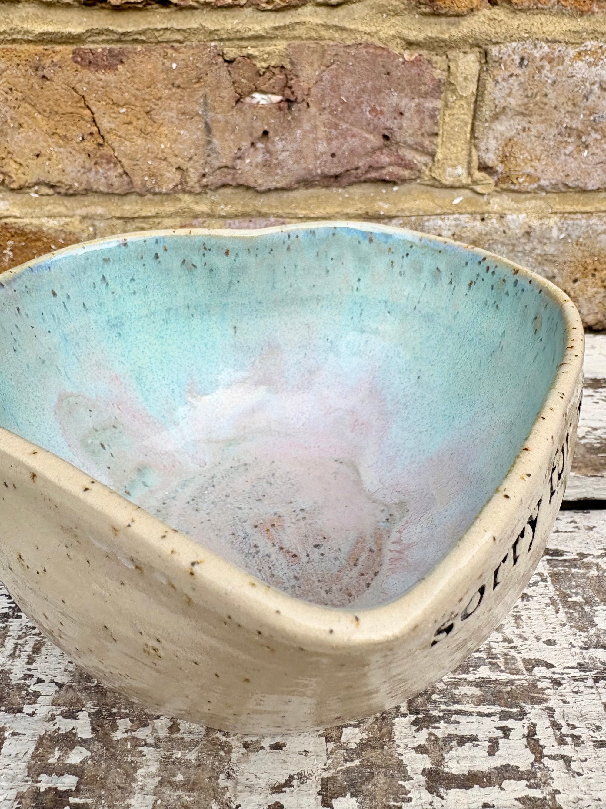 "I'm sorry for what I said when I was hungry" bowl (Pink Skies)