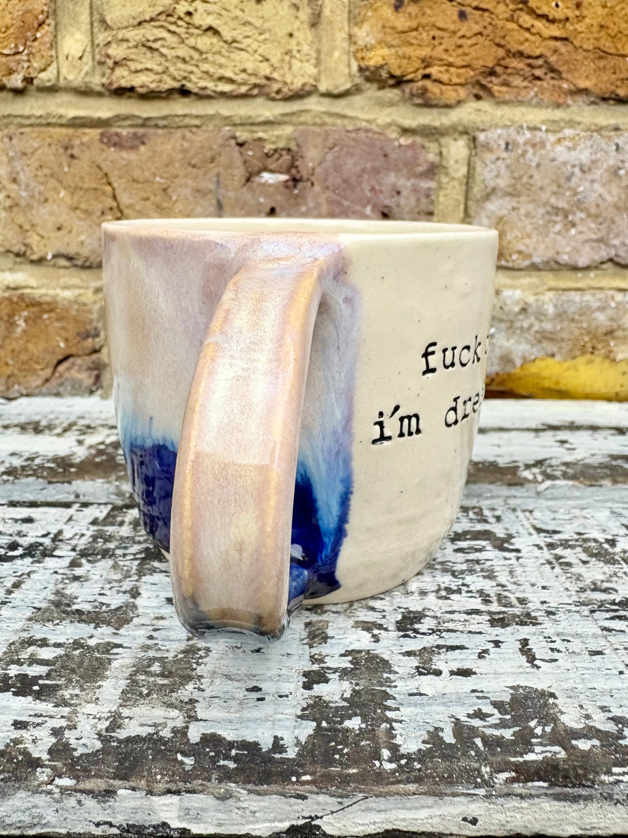 “Fuck off i'm dreaming" mug (Blue Night Sky)