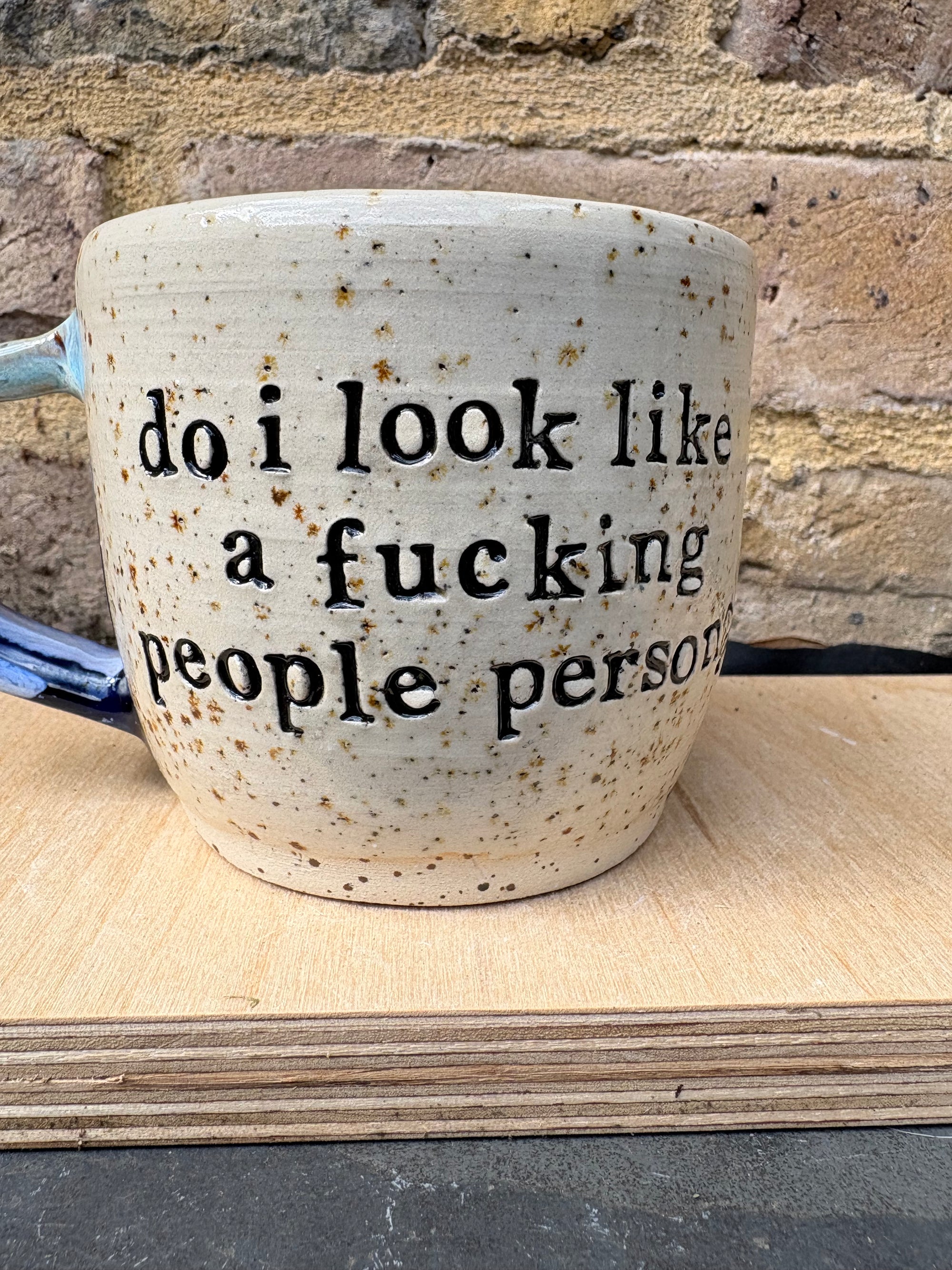 Do I look like a fucking People Person? mug (Blue Night Sky)