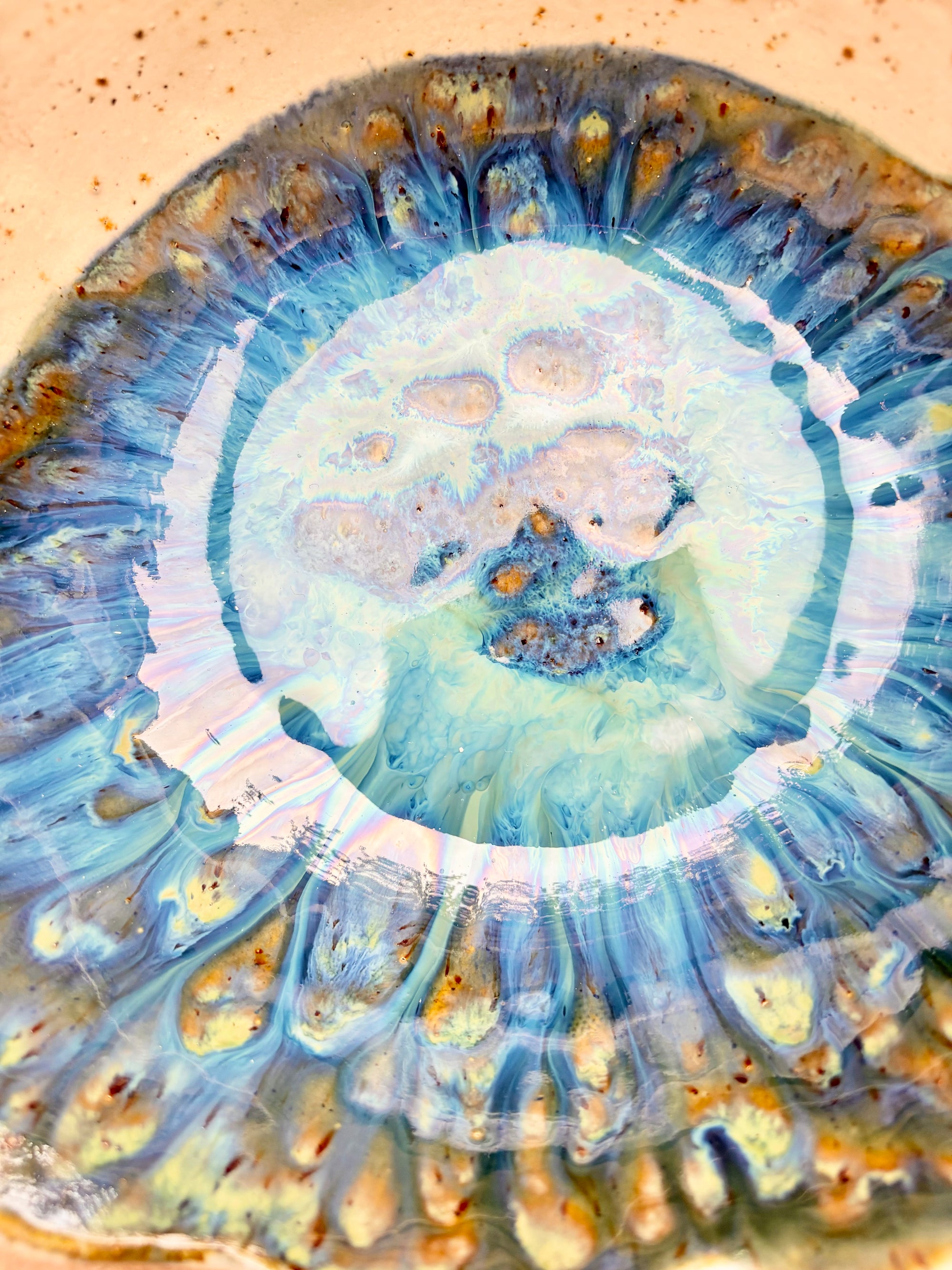 "good food, fine wine, great company..." deep salad/serving dish