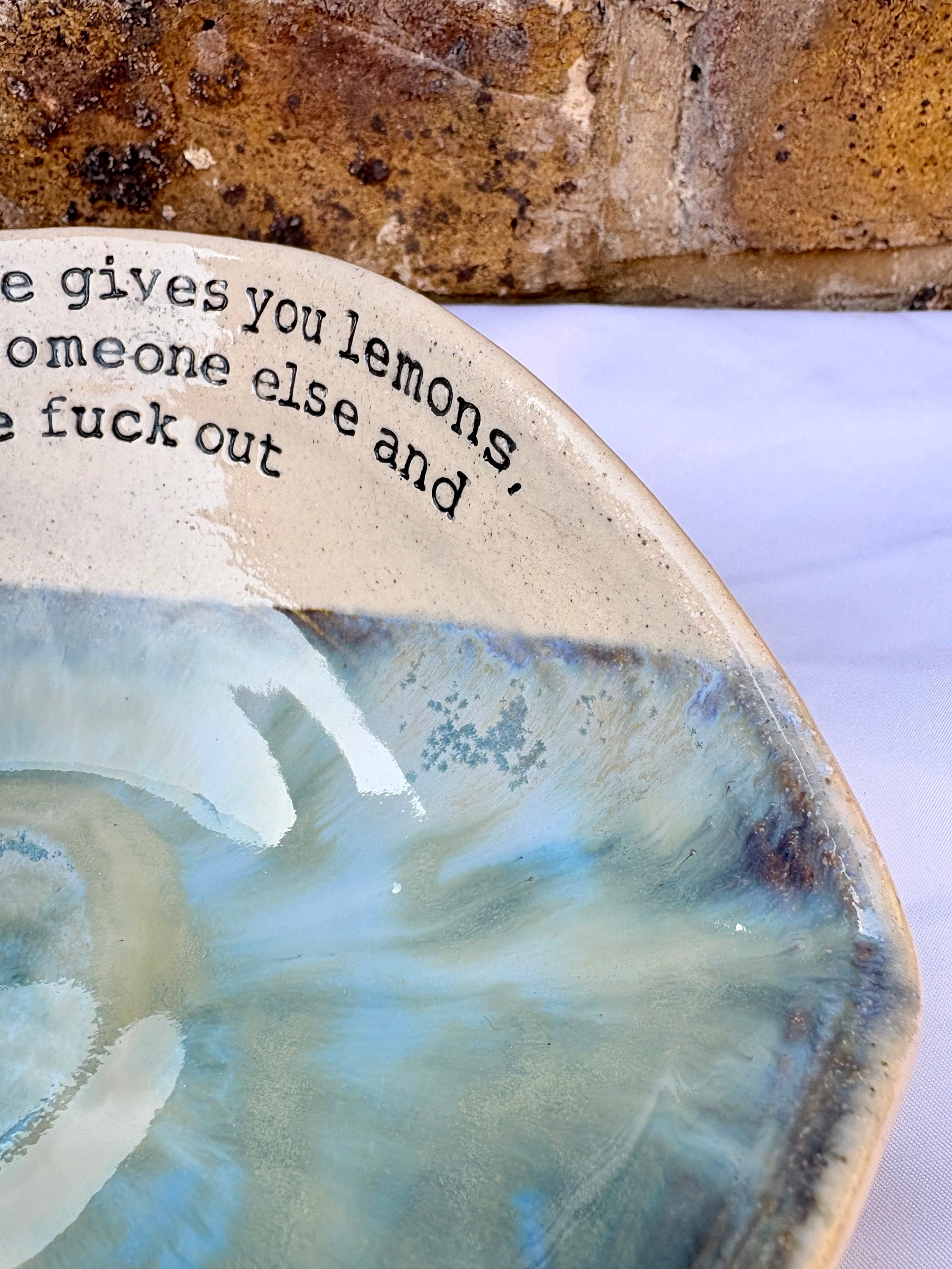 "when life gives you lemons..." heart shaped bowl