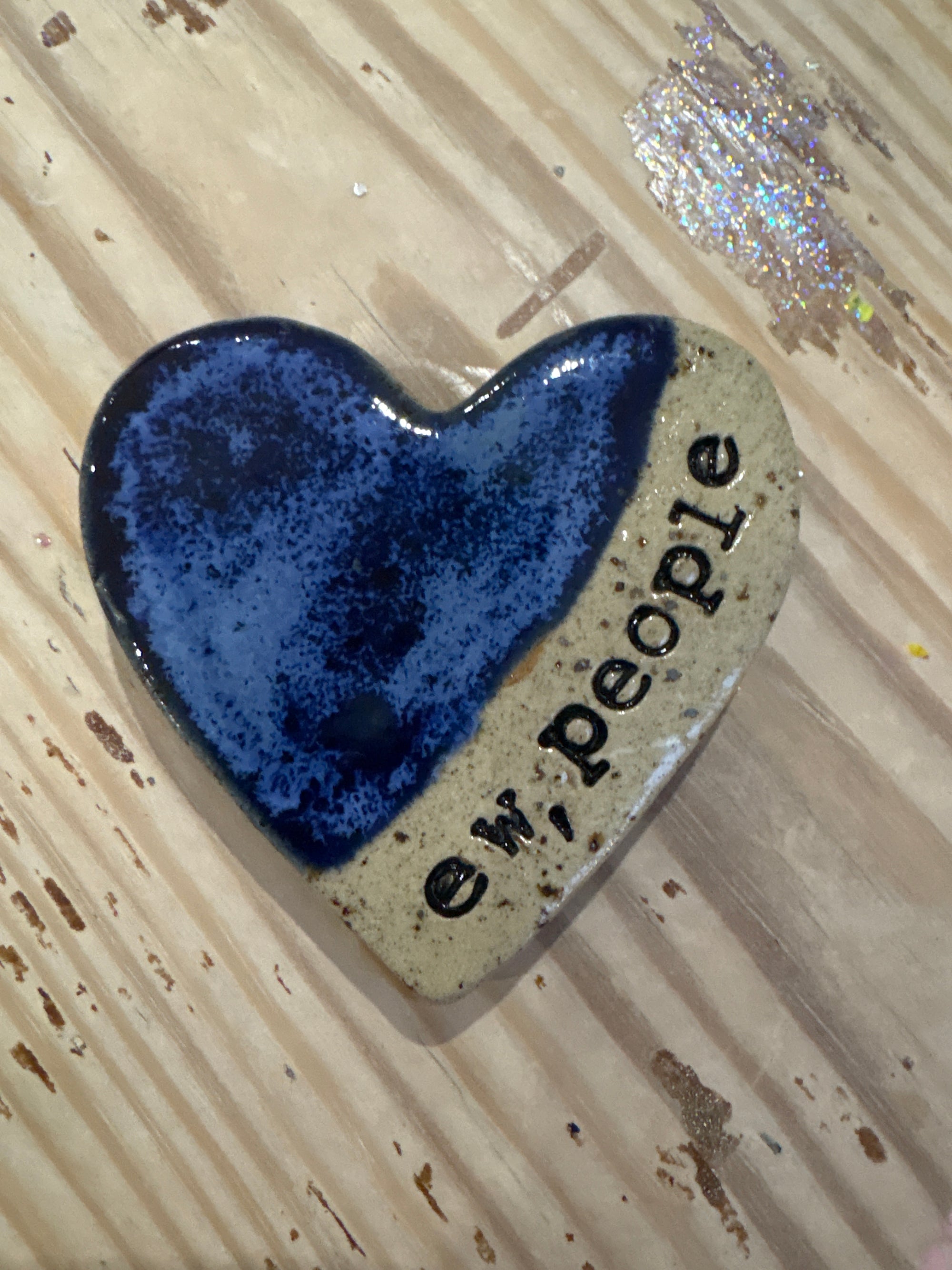 “Ew, people" magnet (blue)