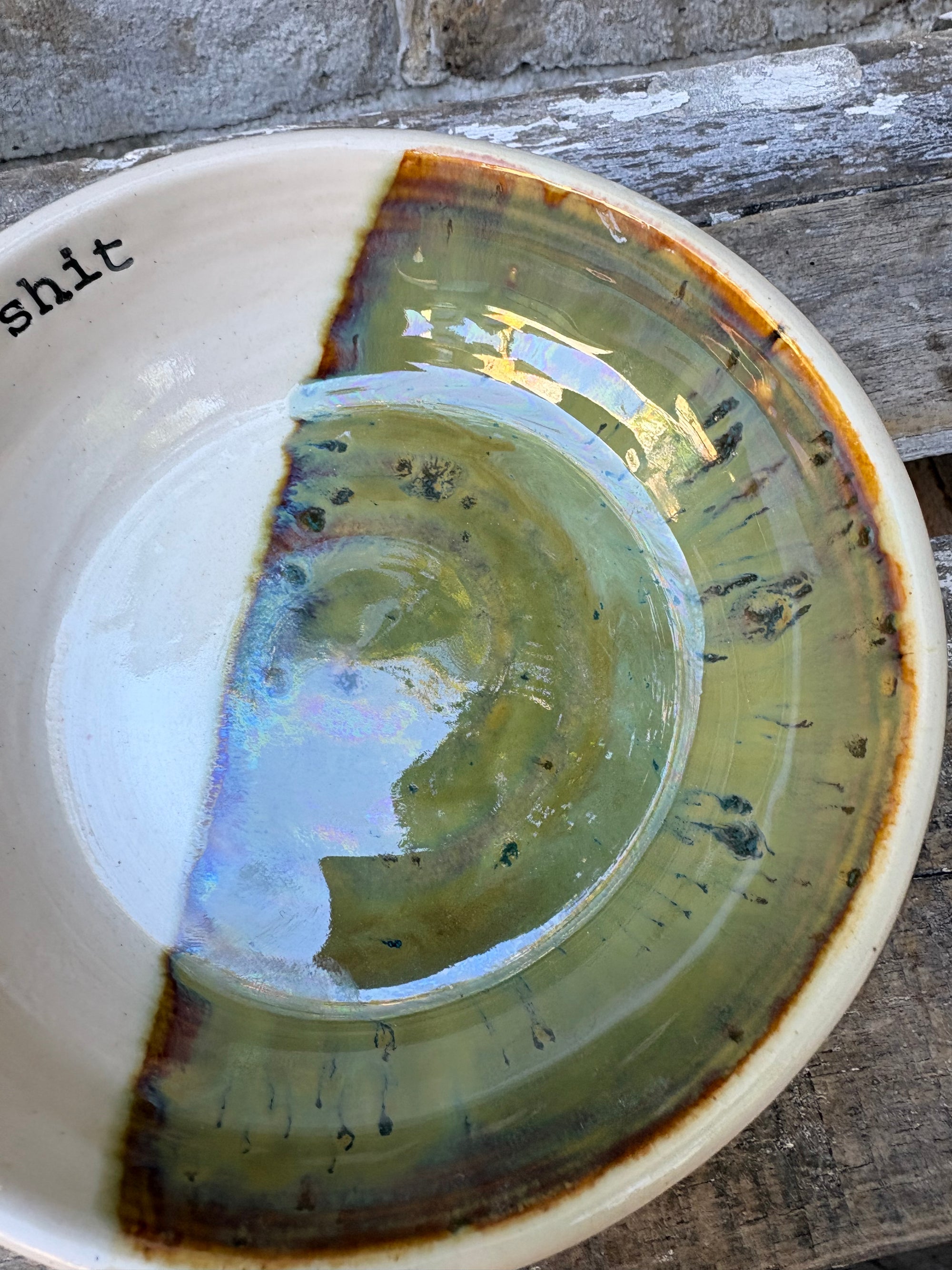 "Do not lose this shit" trinket dish (antique green)