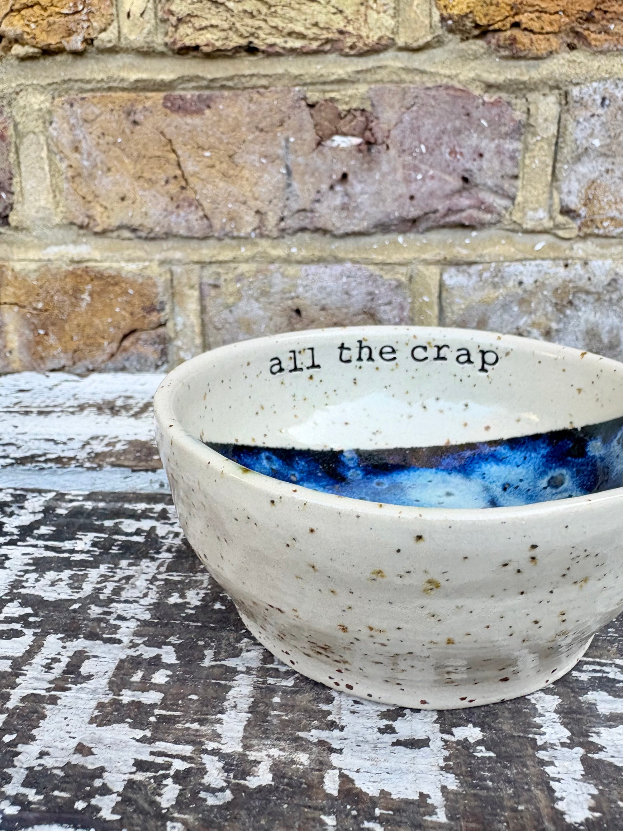 “All the crap” trinket dish (antique blue)