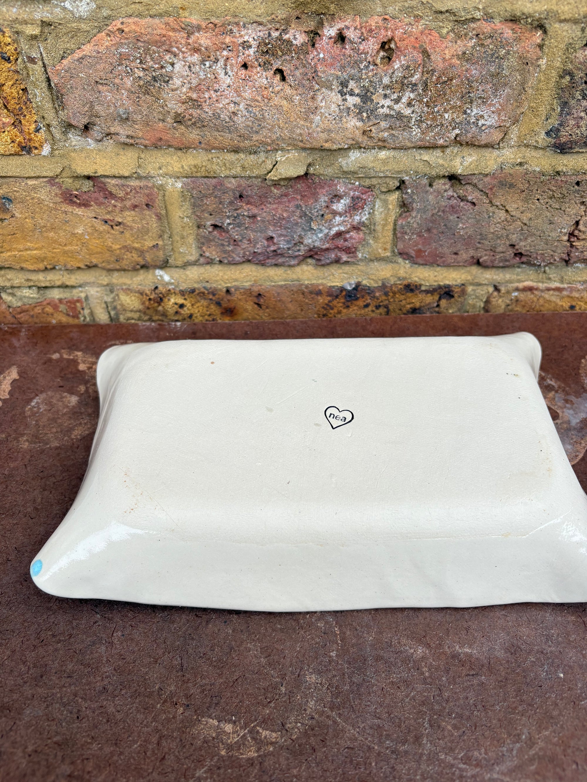 “good food, fine wine, great company..." rectangular salad/serving dish