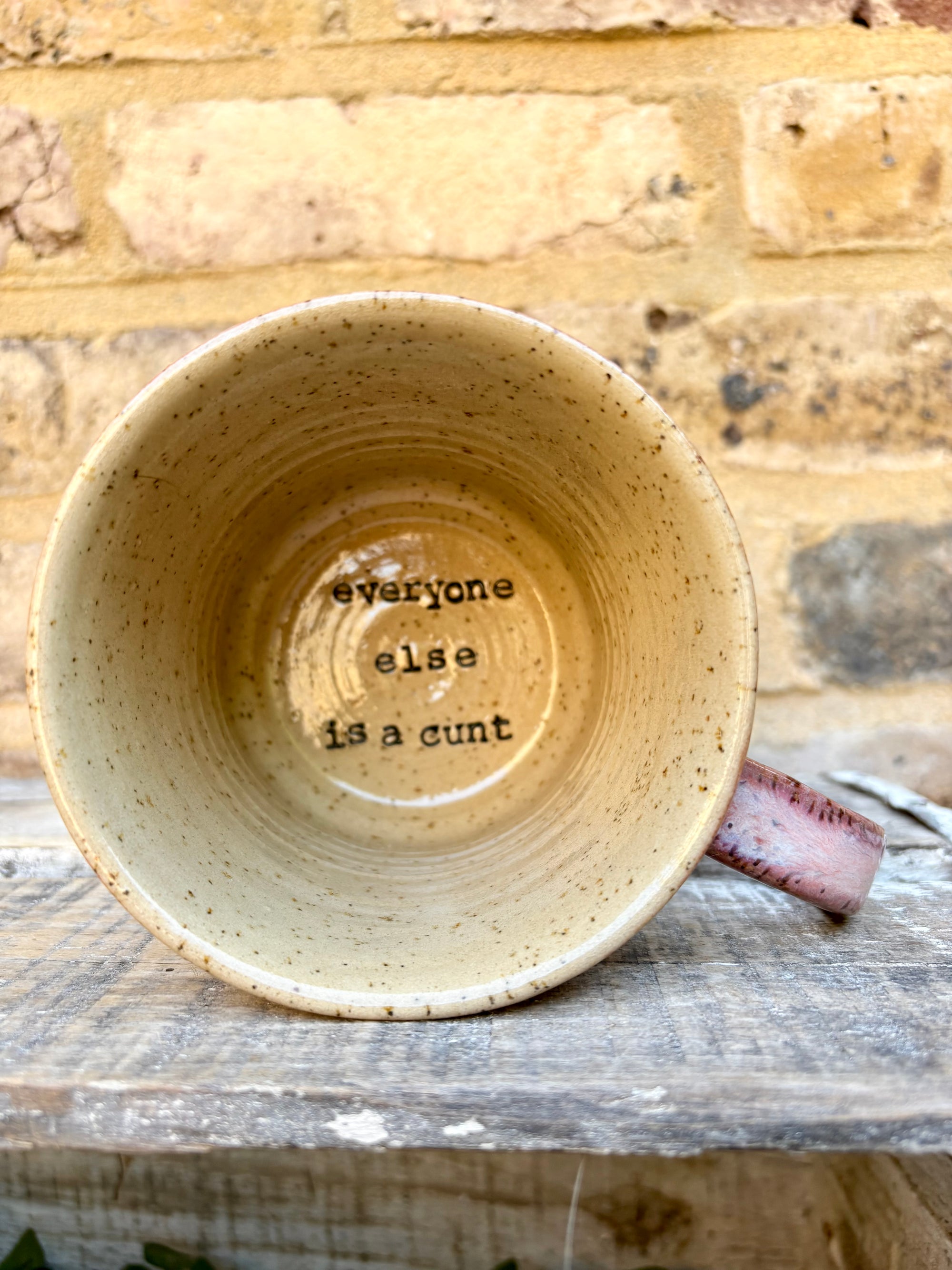 xl  “everyone else is a cunt"  mug (pinks)
