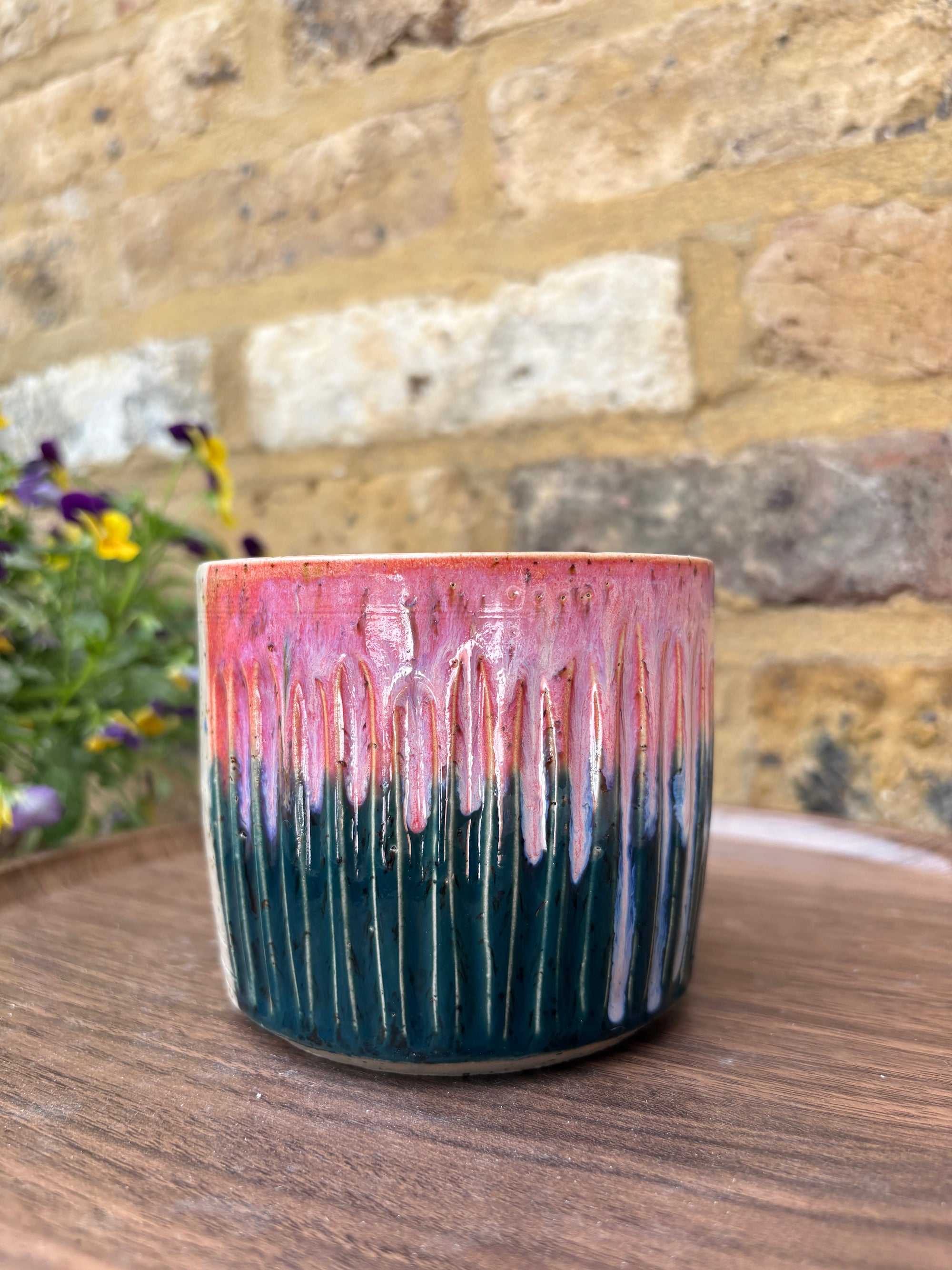 "FRAGILE like a motherfucking bomb" mug (pink/ green)