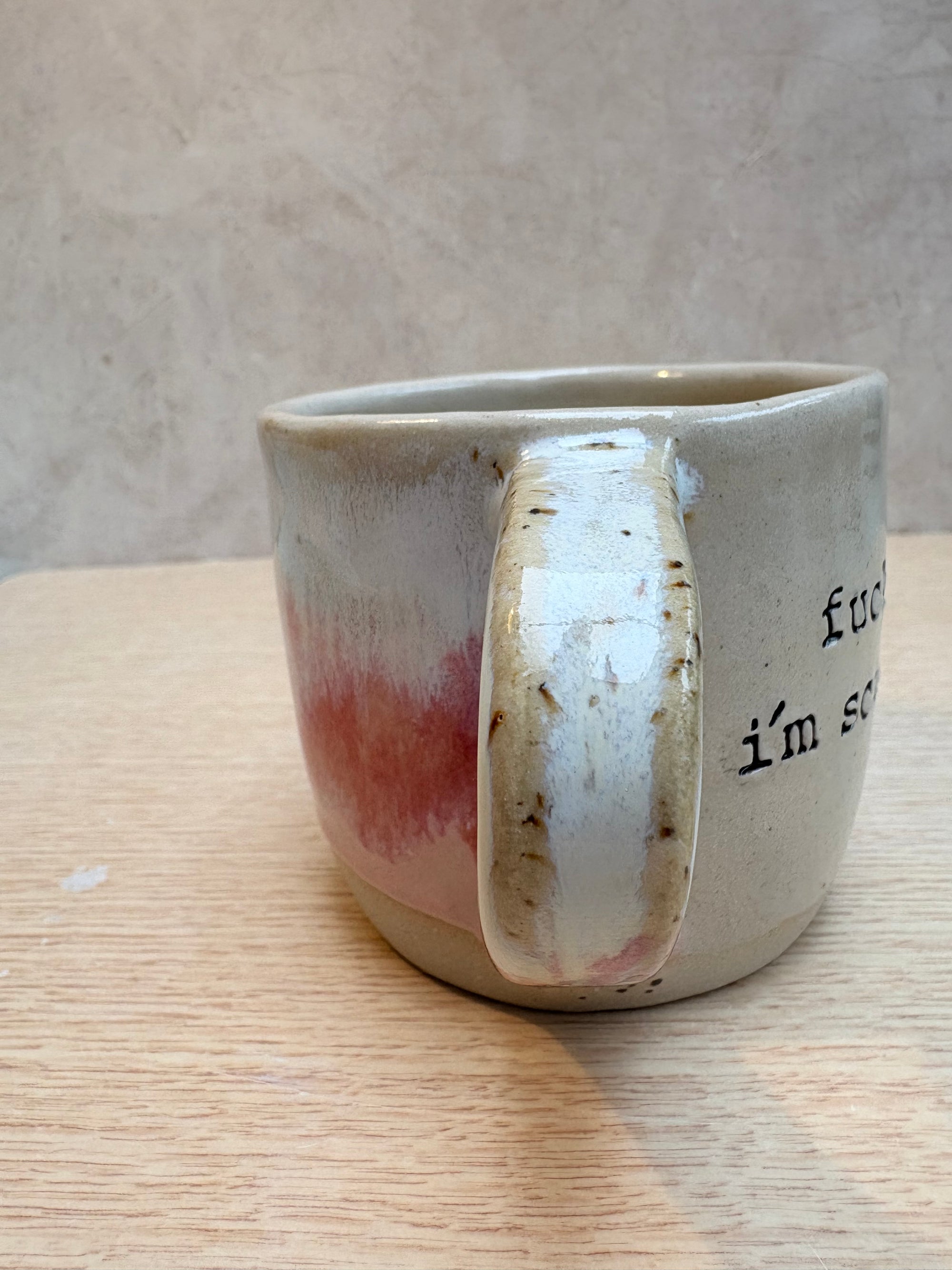 “Fuck off i'm reading" mug (Pink Raspberry Ripple) (smaller)