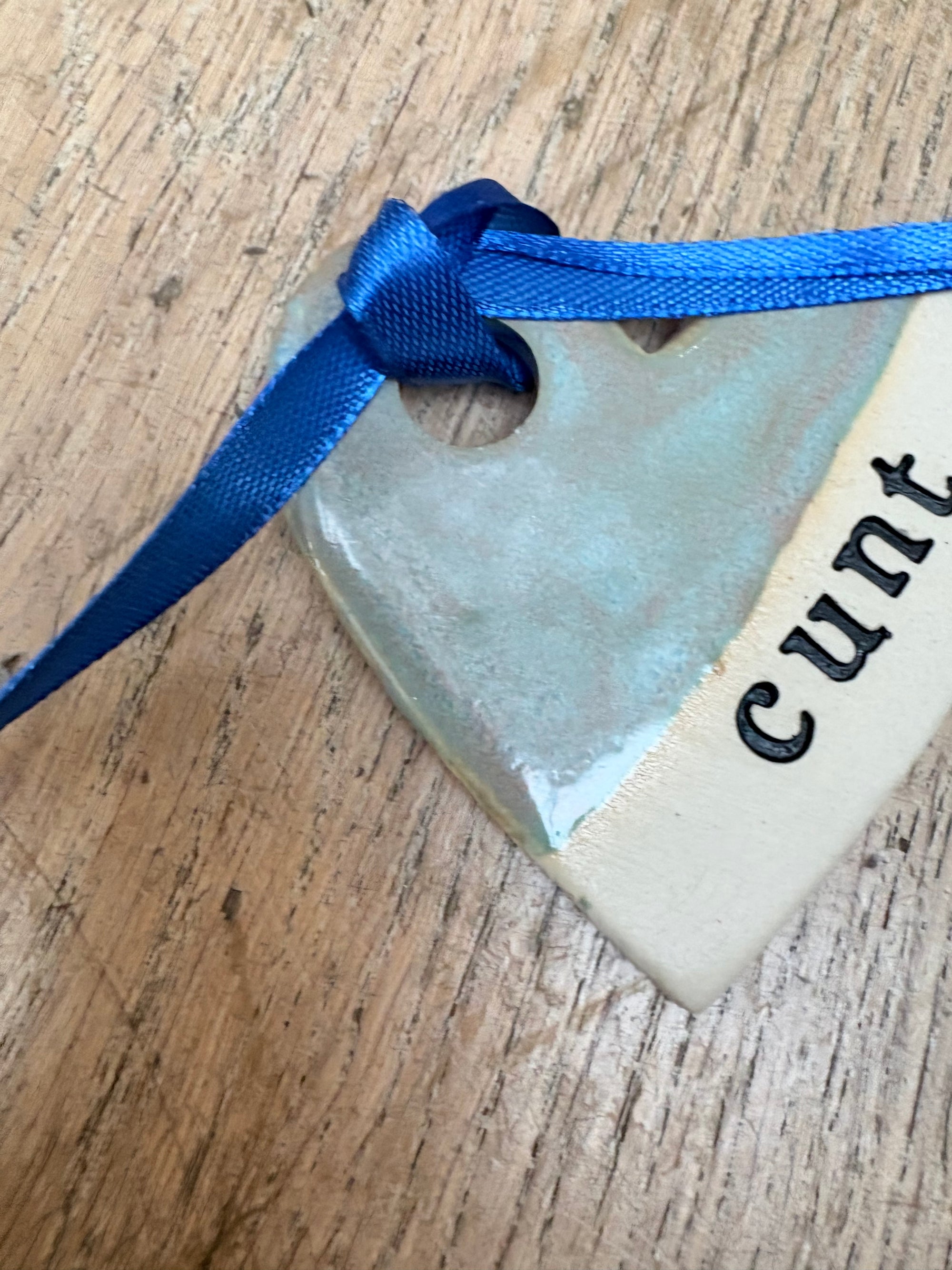 Cunt Hanging Decoration (large, light blue)
