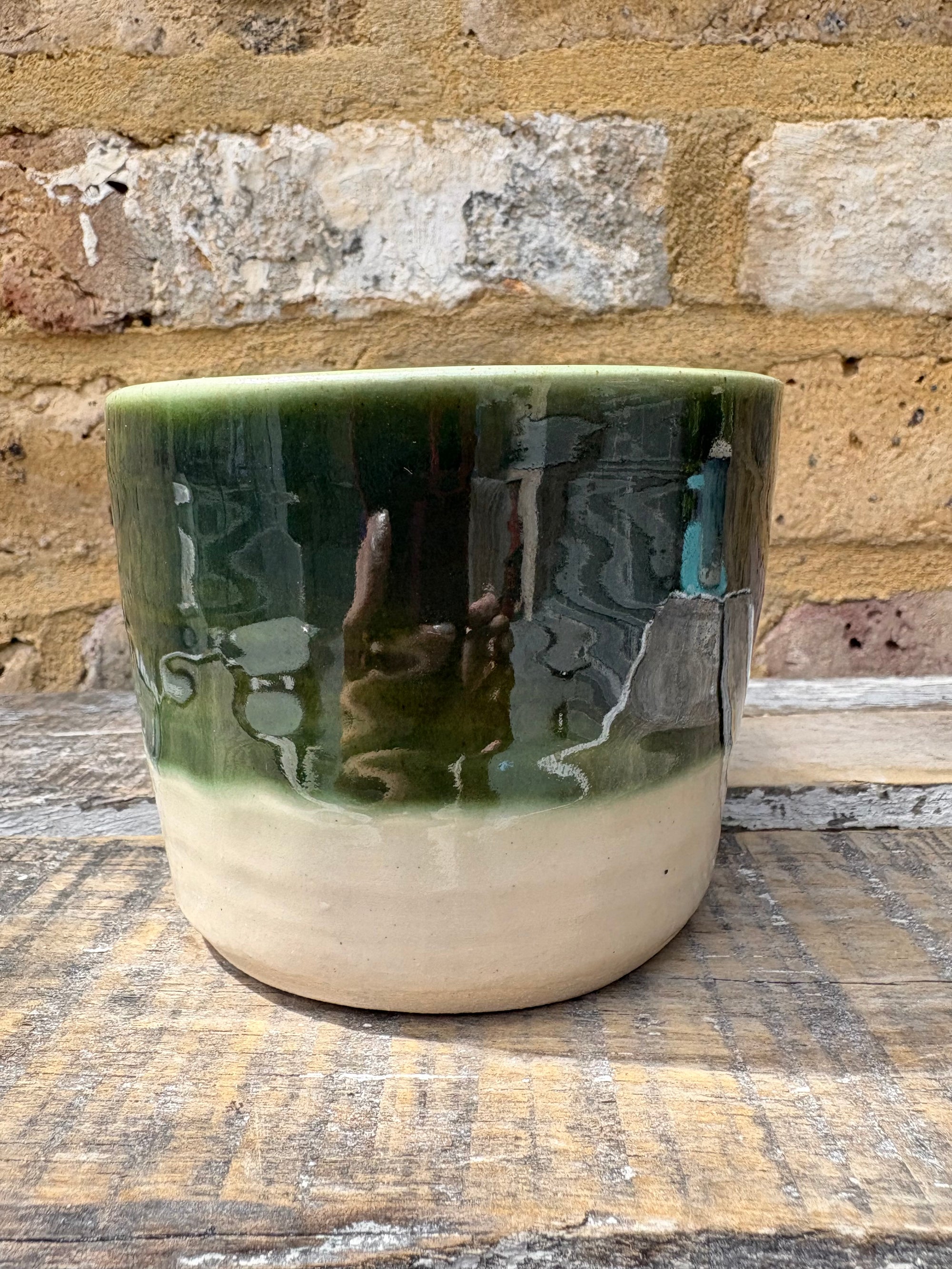"menopausal and fresh out of fucks" mug (green)