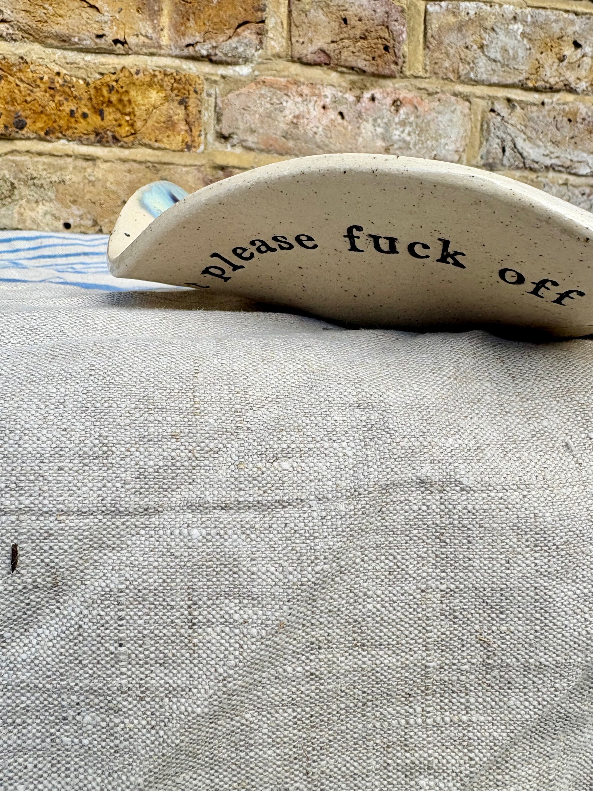 "good food, fine wine, great company..." serving dish