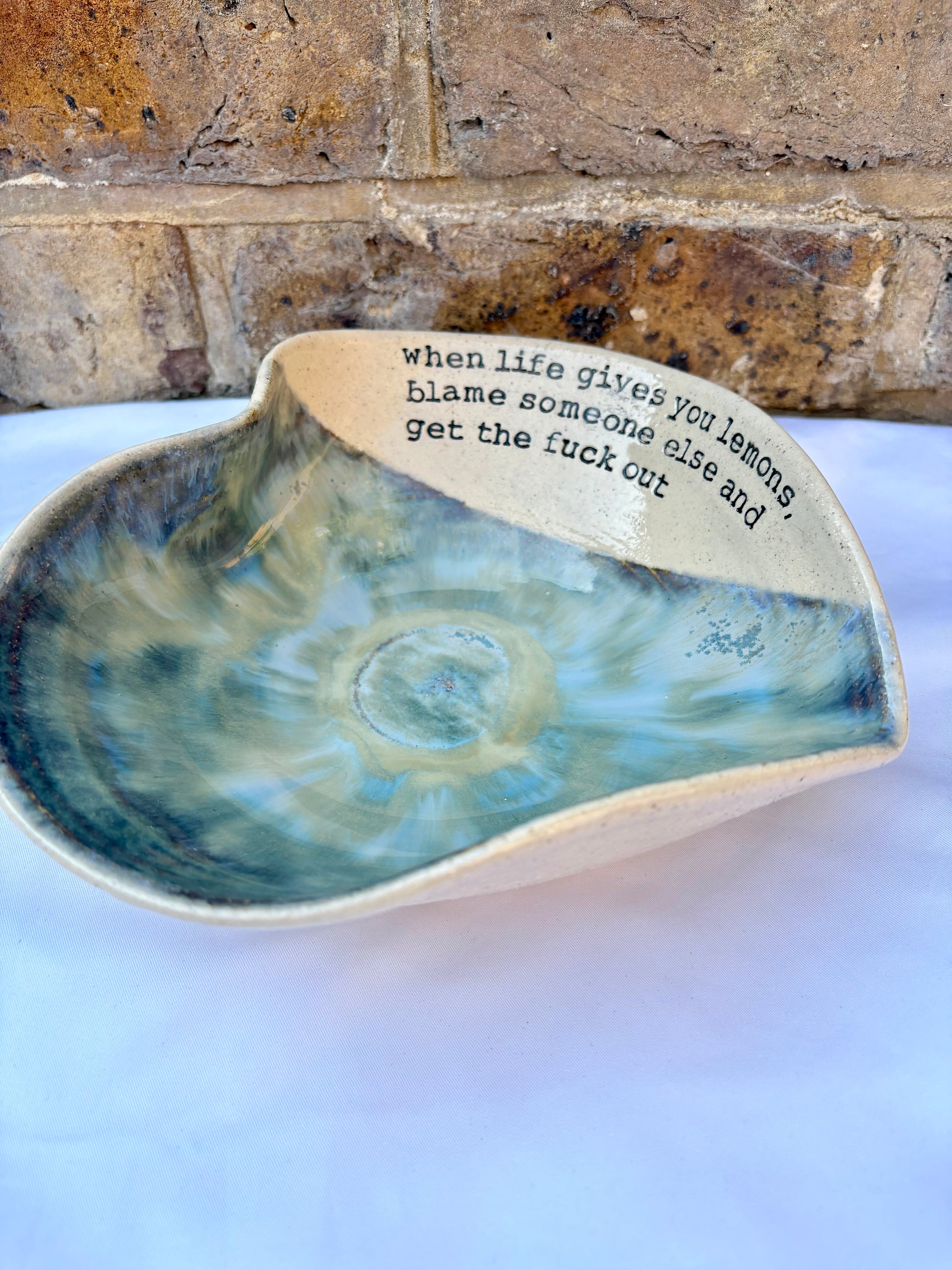 "when life gives you lemons..." heart shaped bowl
