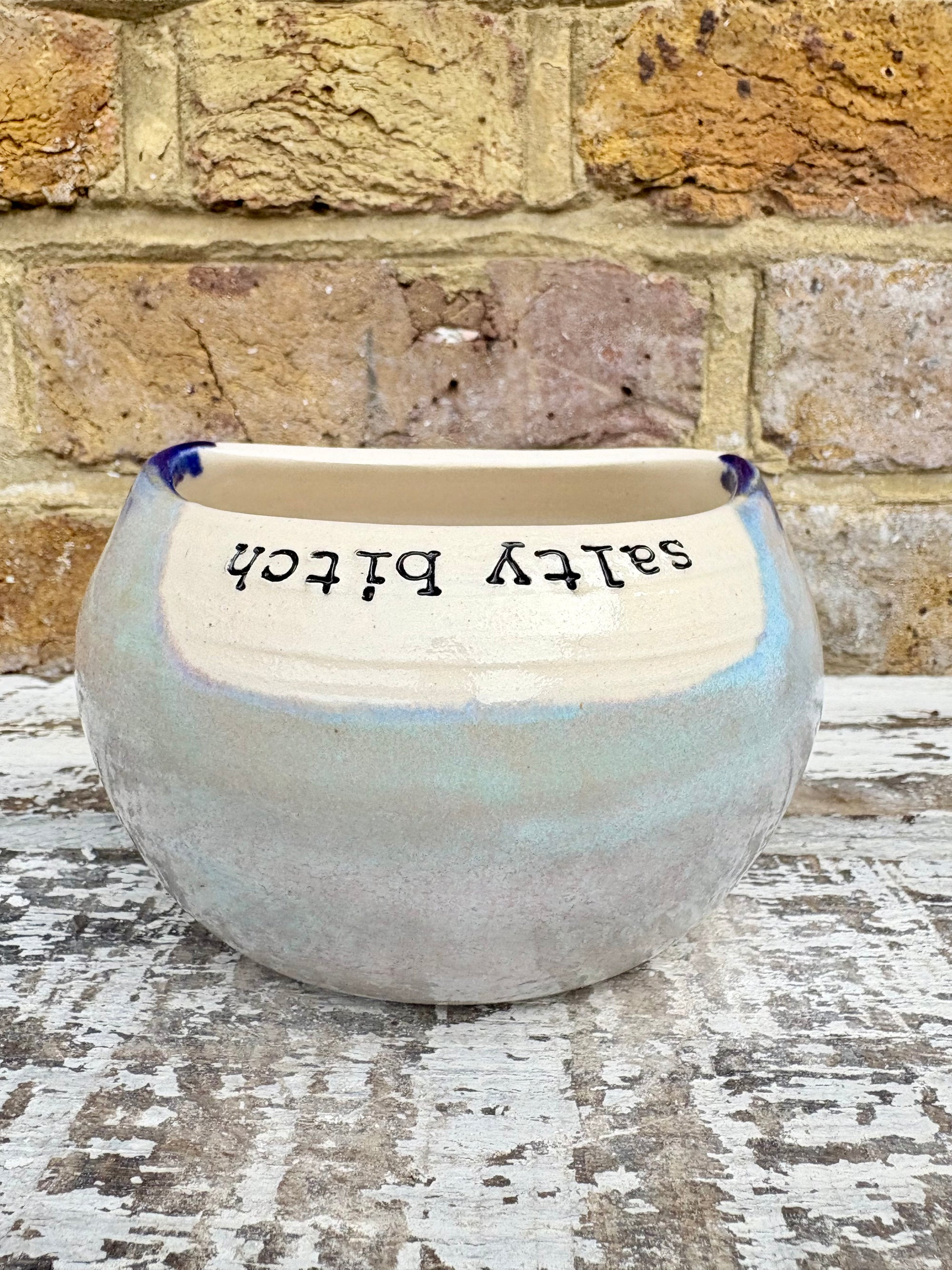 "Salty Bitch" Salt Pig (Blue Night Sky)