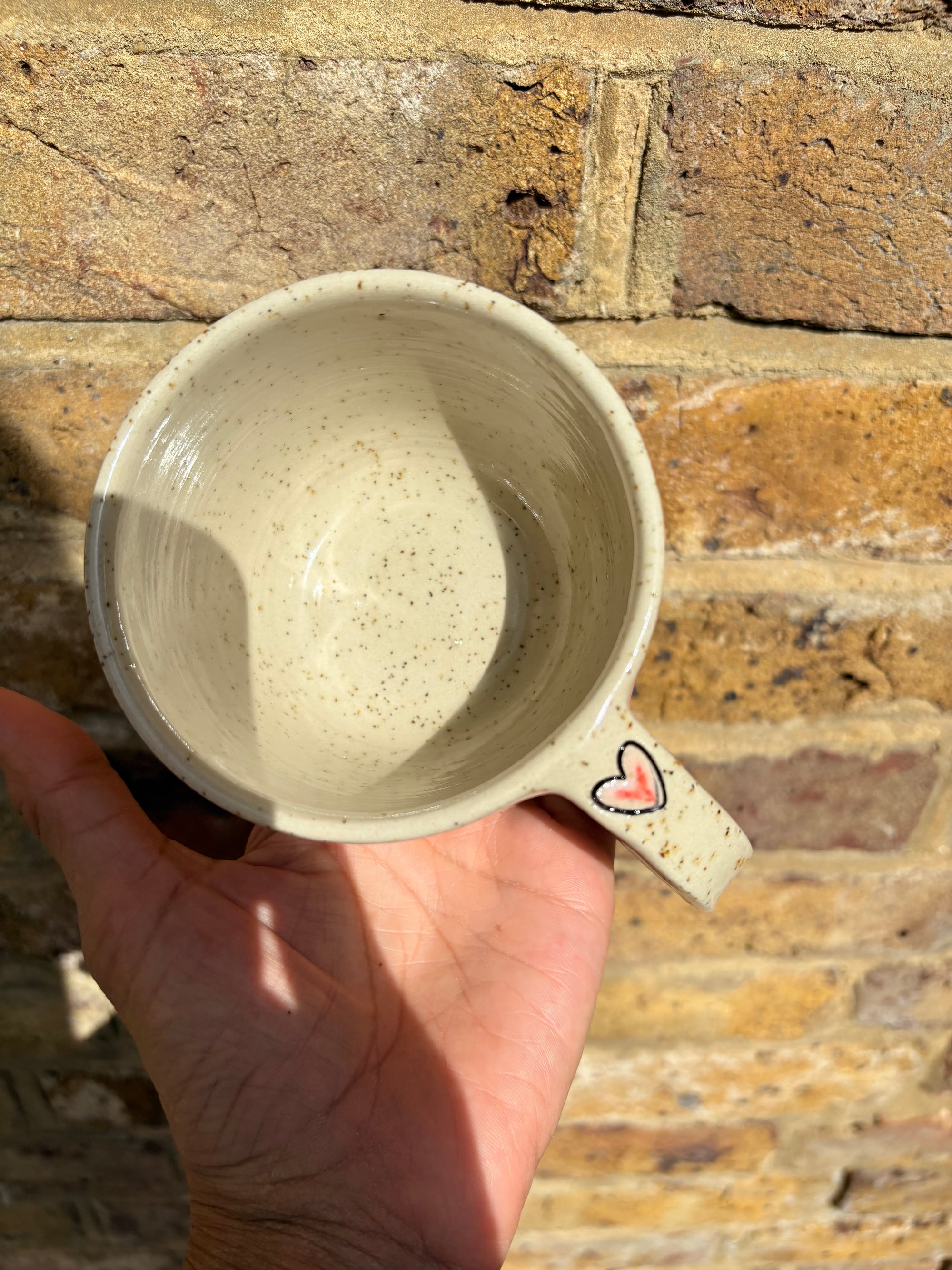 "fuck perfection" mug (pink/red hearts)