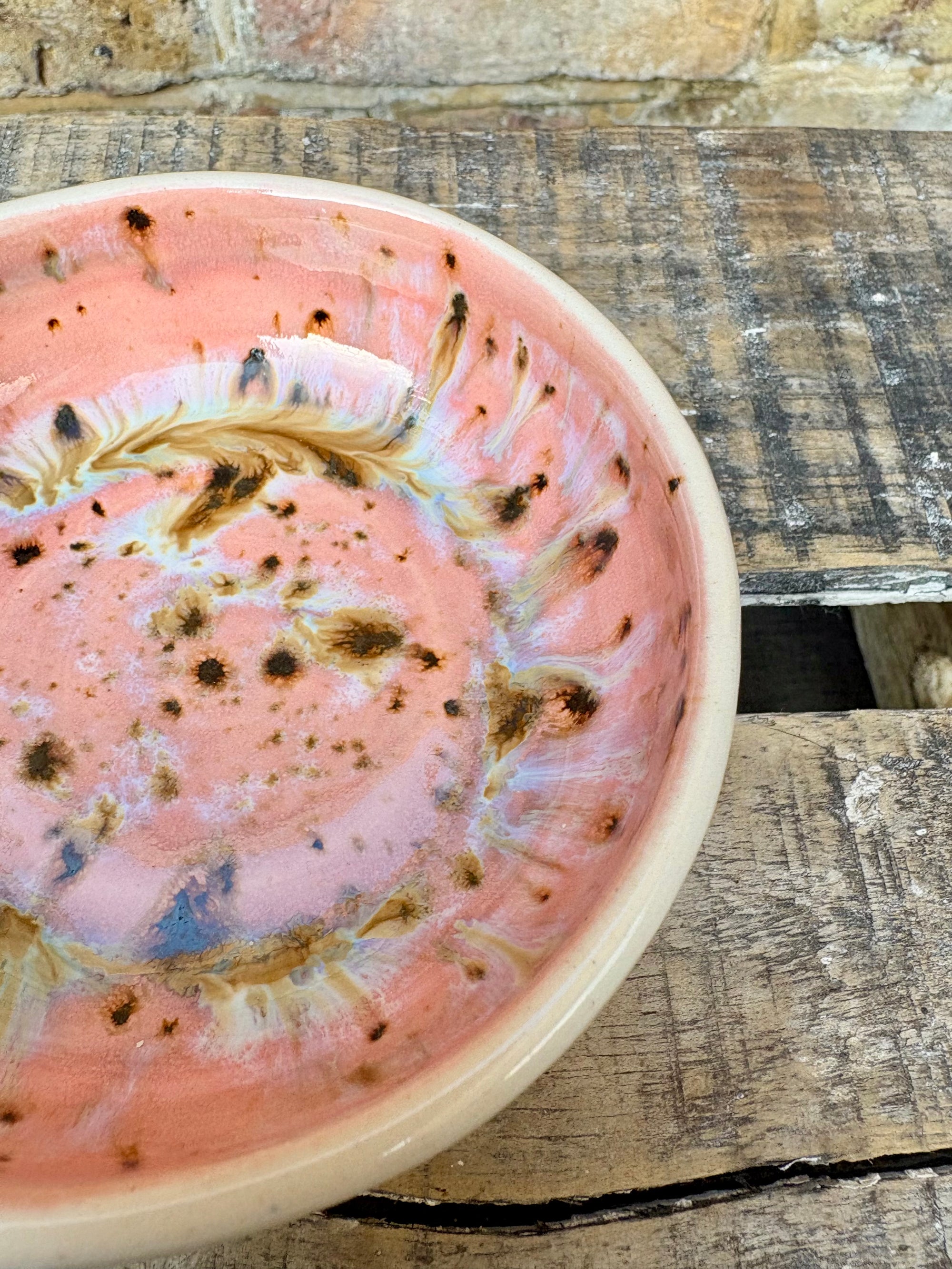 "random shit" trinket dish (pink giraffe)