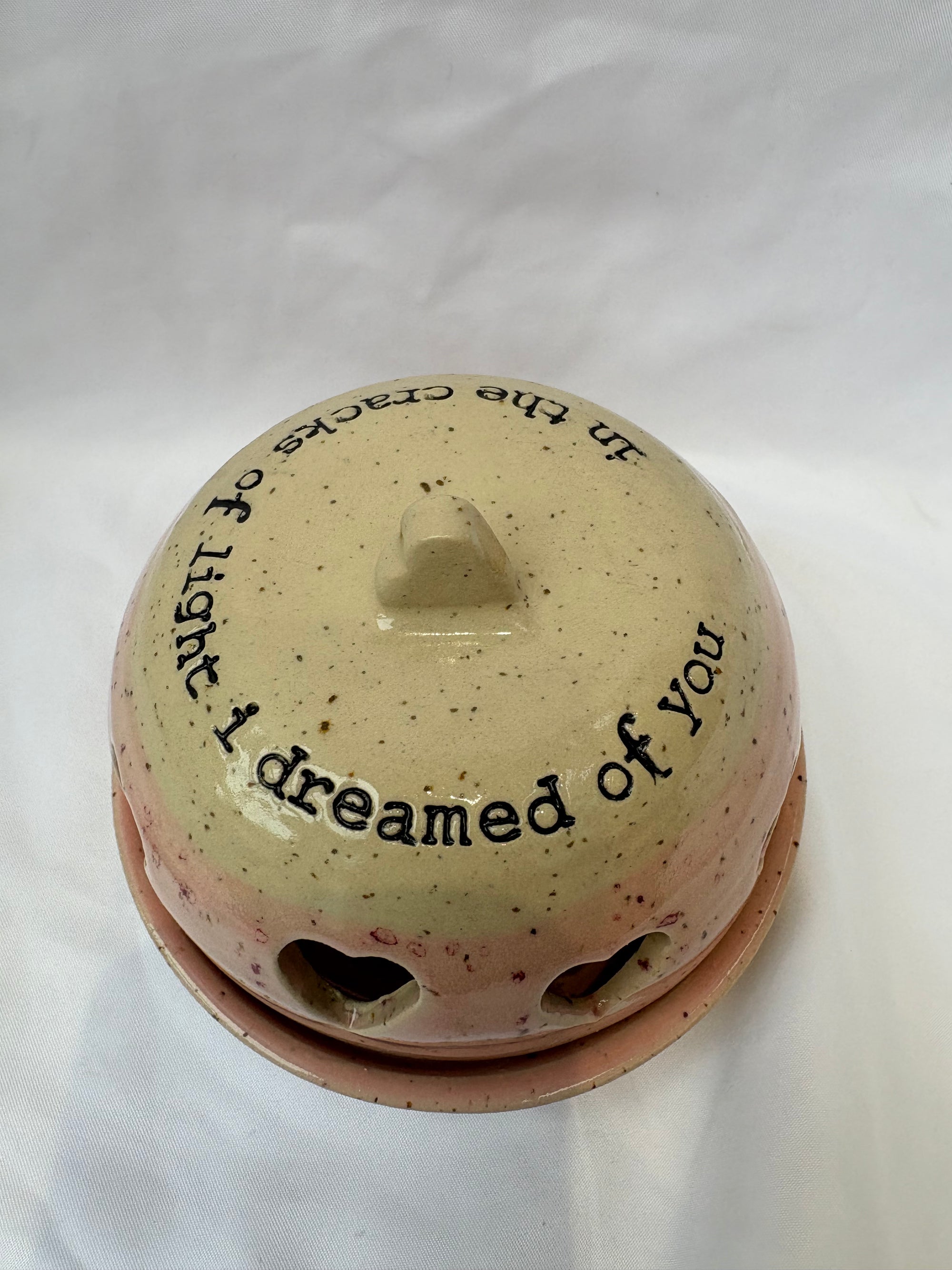 Handmade ceramic tea light holder