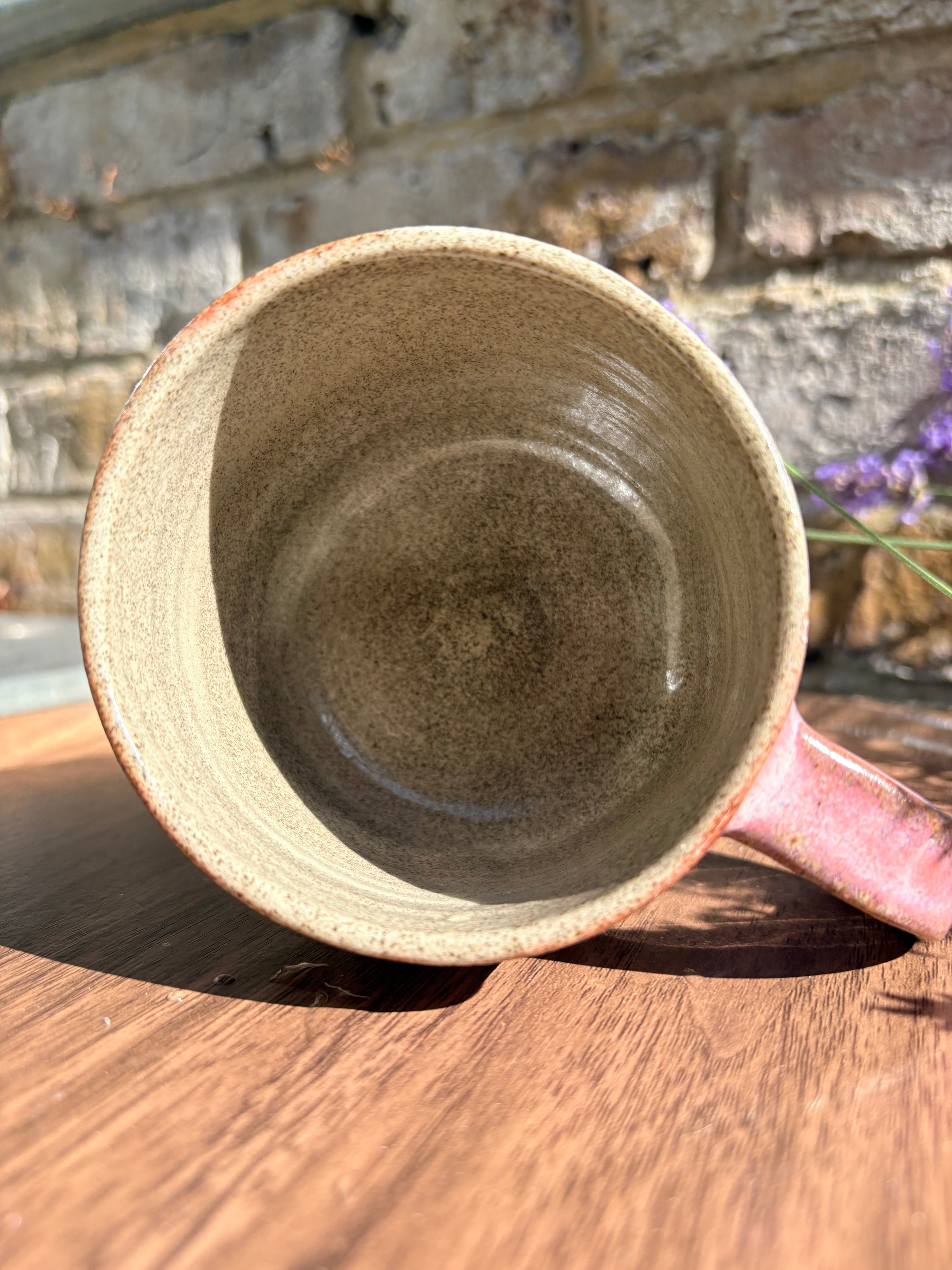 “ew people" mug (275ml, blue/pink, grey clay)