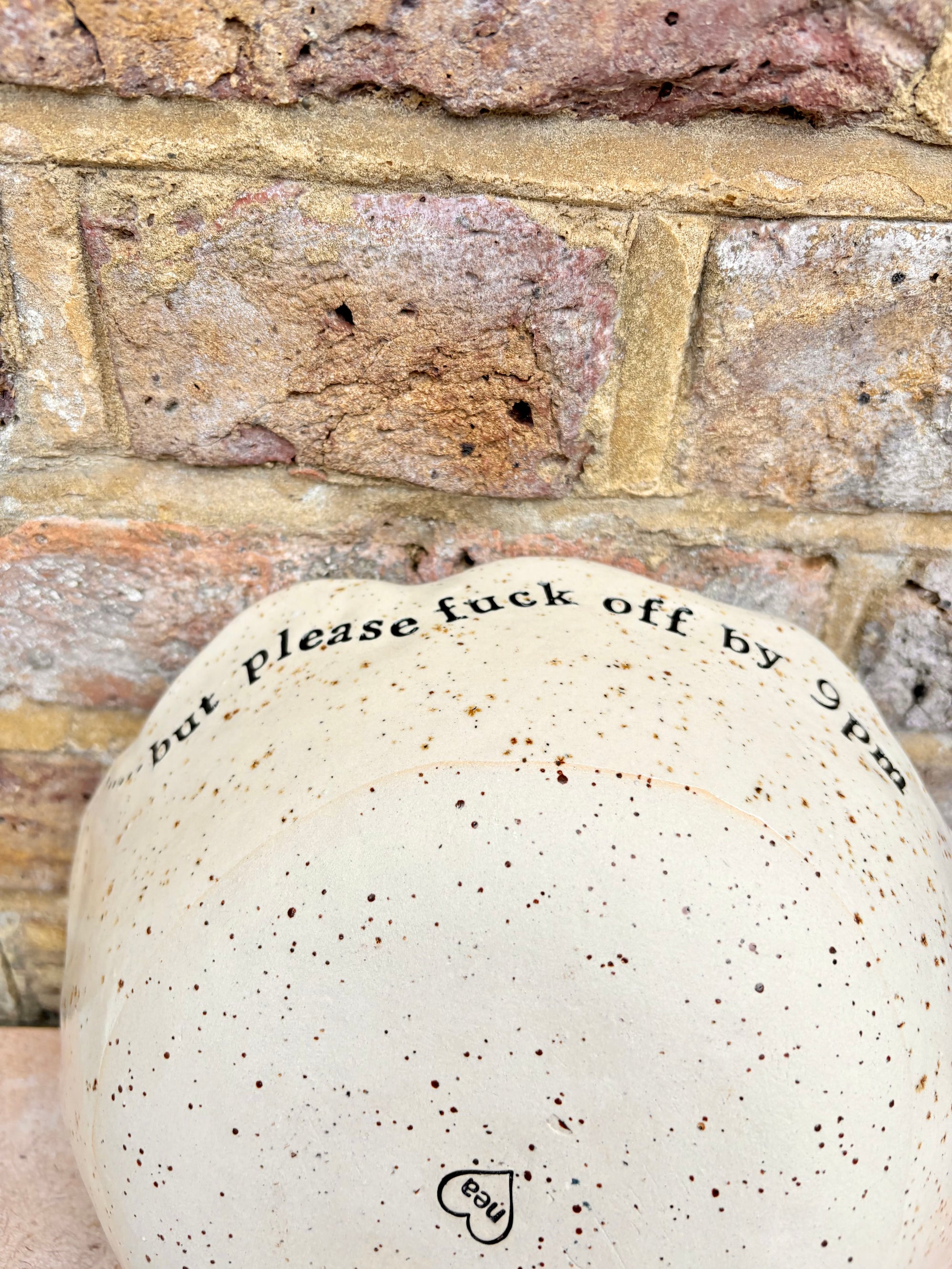 "good food, fine wine, great company..." deep salad/serving dish