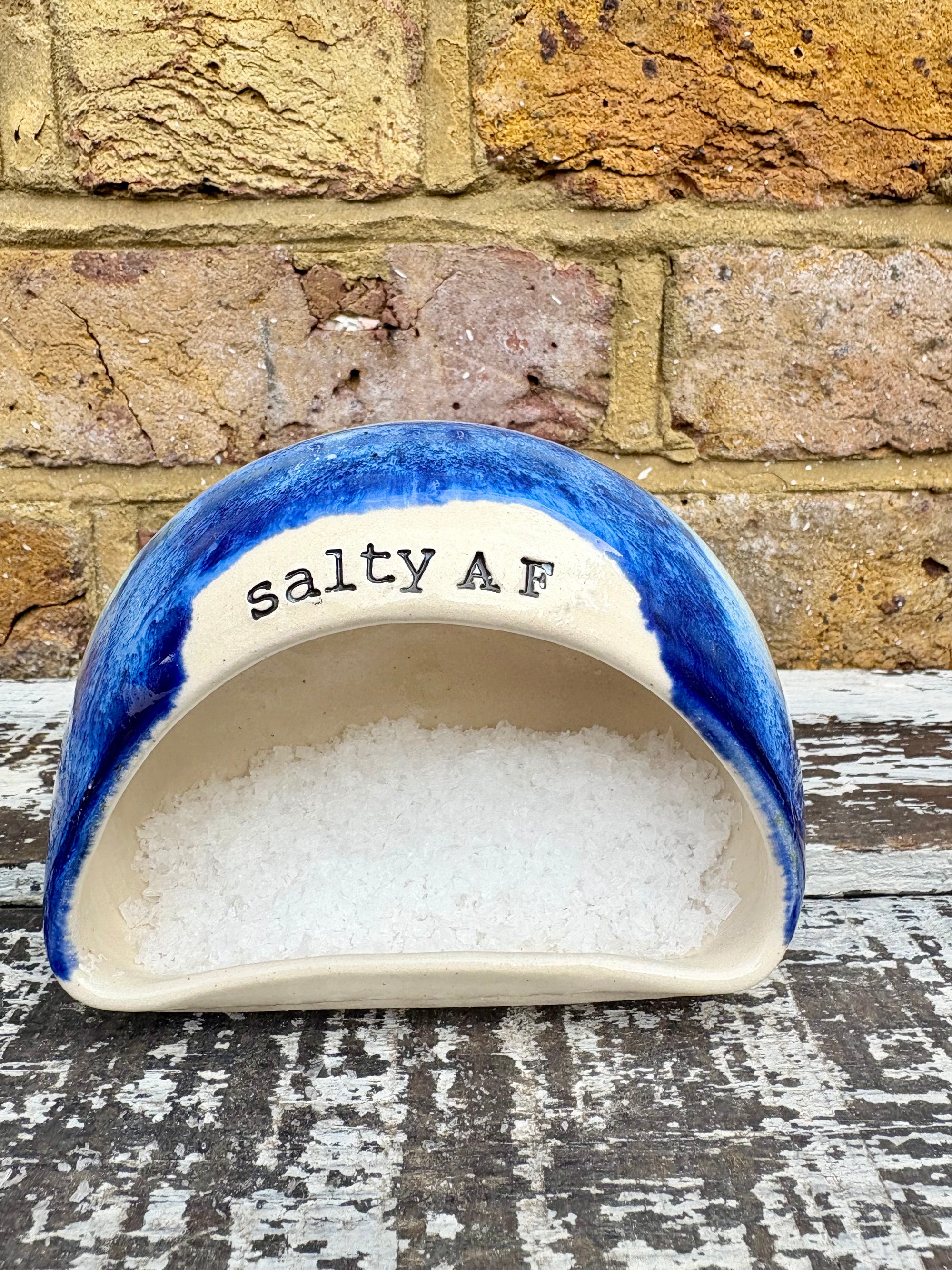 "Salty AF" Salt Pig (Blue Night Sky)