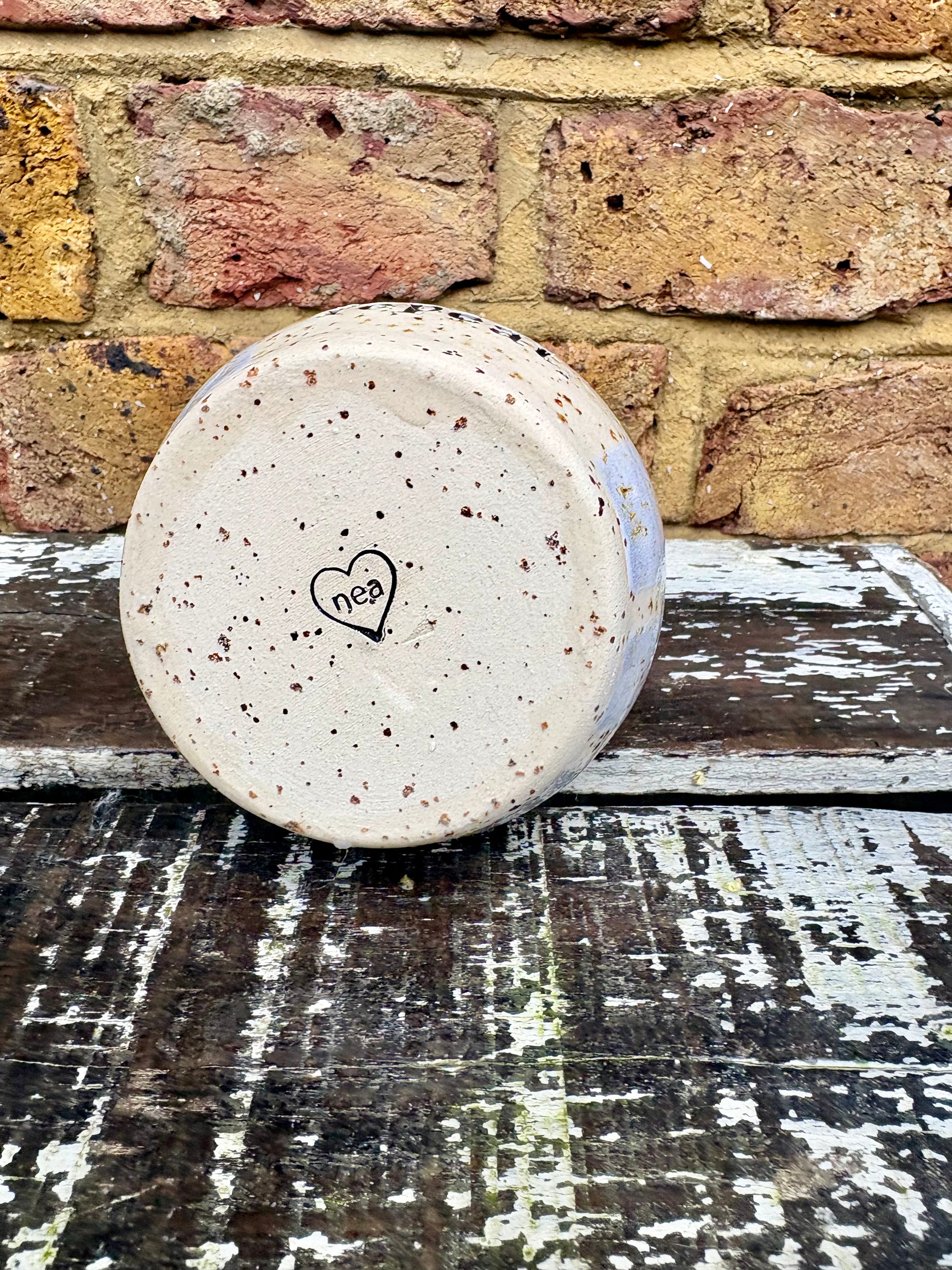 "bloom, die, repeat" chubby vase (lilac stripe)