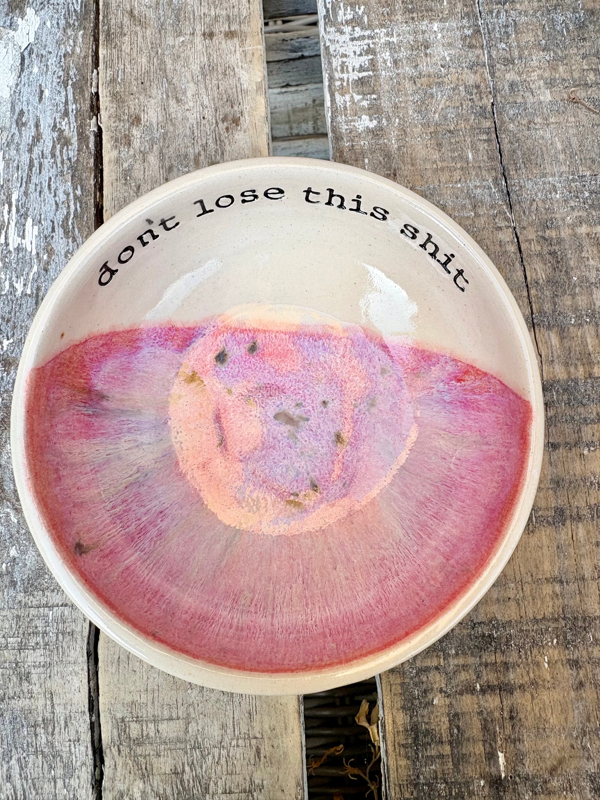 "don't lose this shit" trinket dish (pink)
