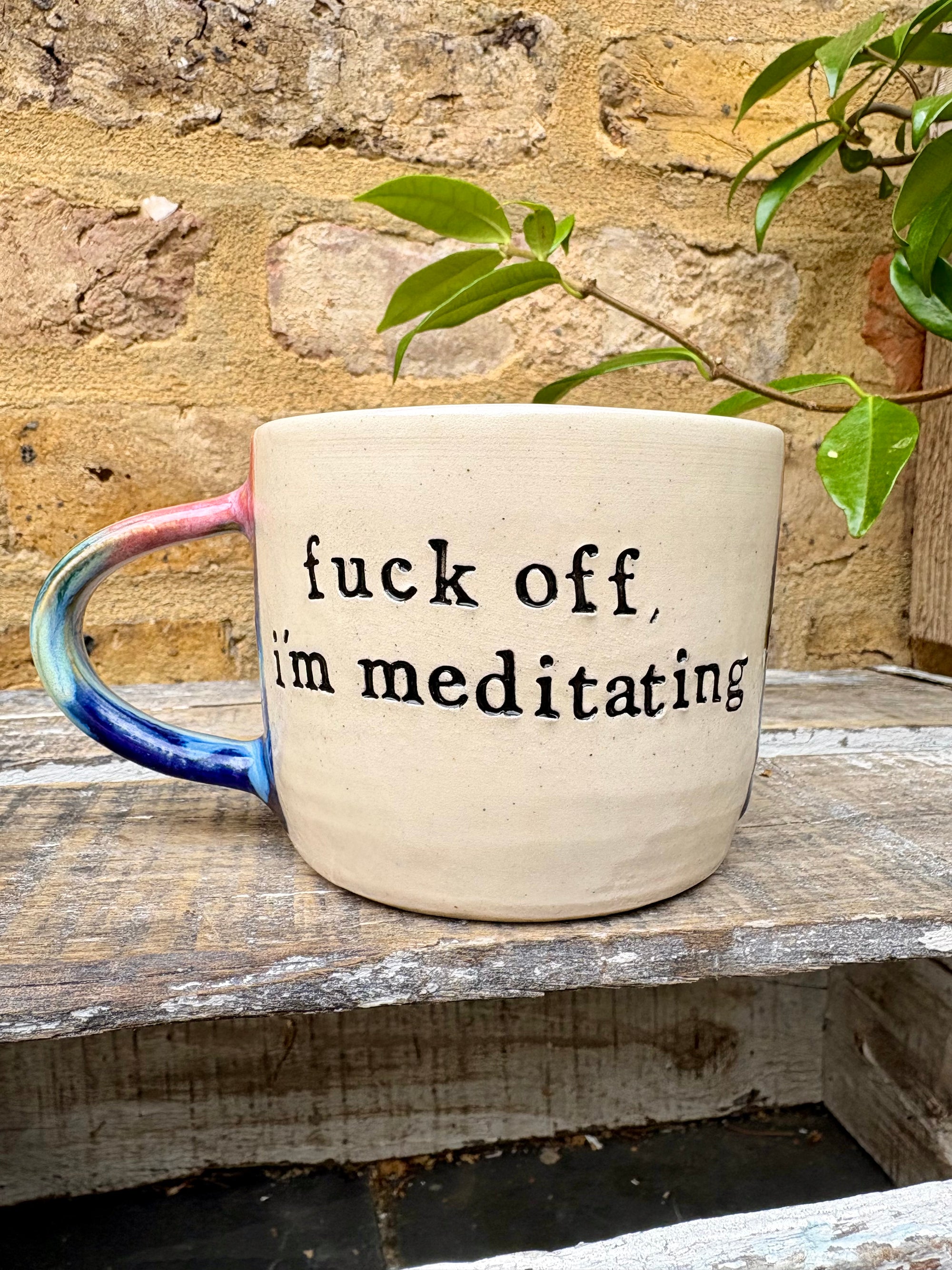 “Fuck off, i'm meditating" mug