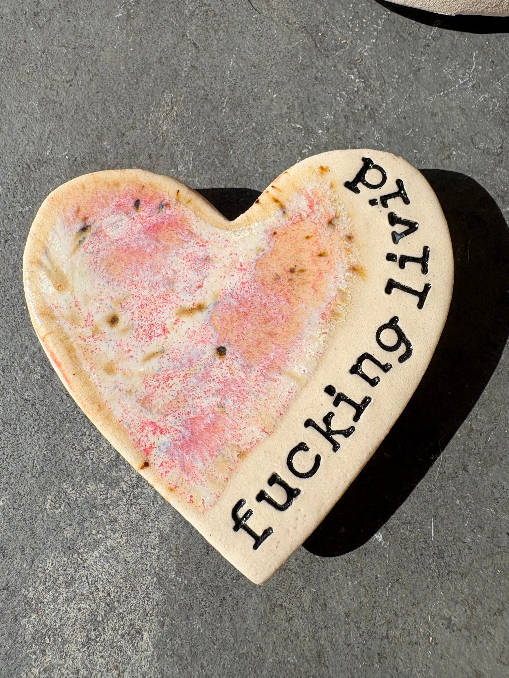 “fucking livid" magnet (pink giraffe, large)