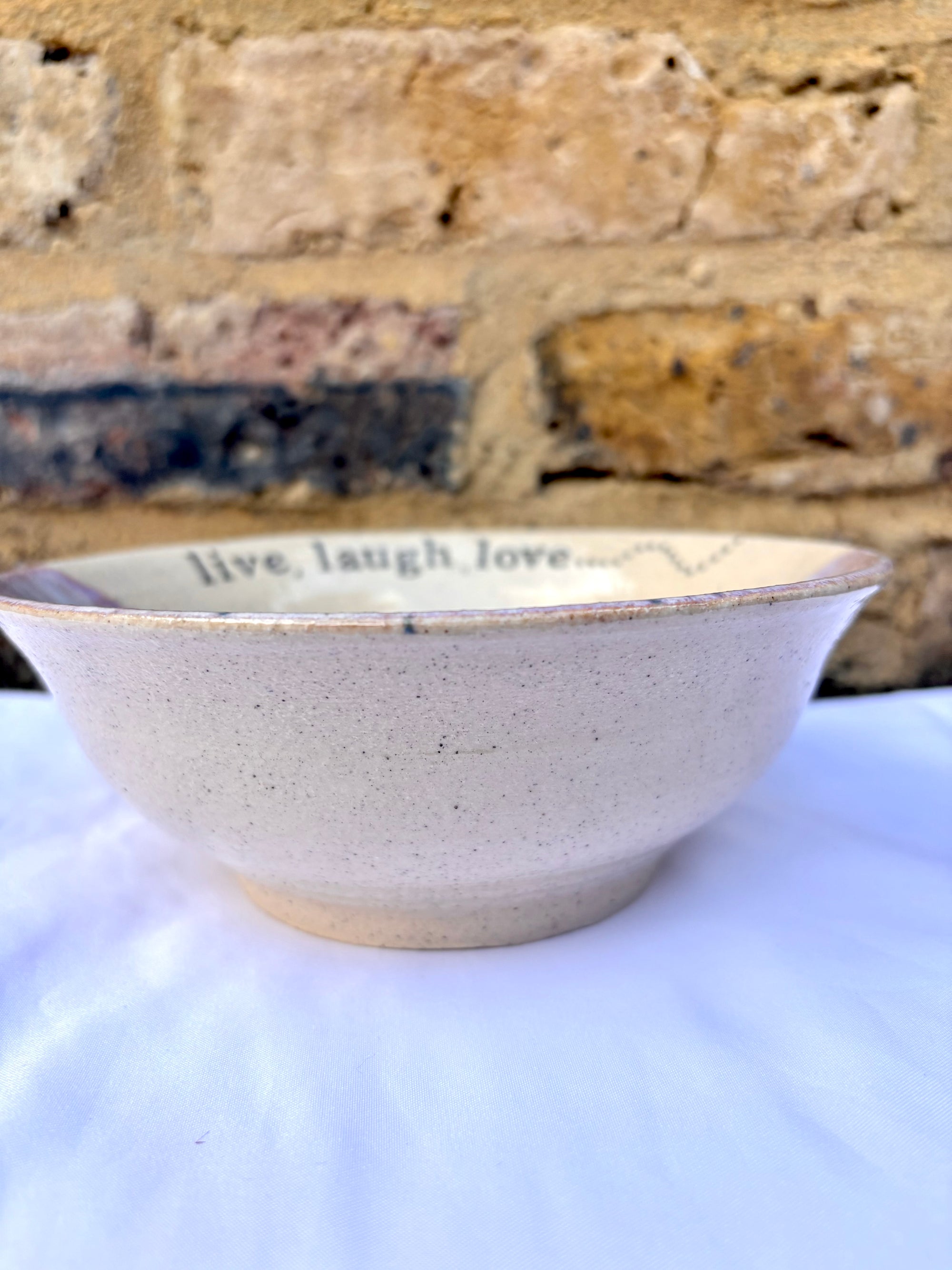 "live, laugh, love...or despair and die alone" bowl (Lilac Dream)