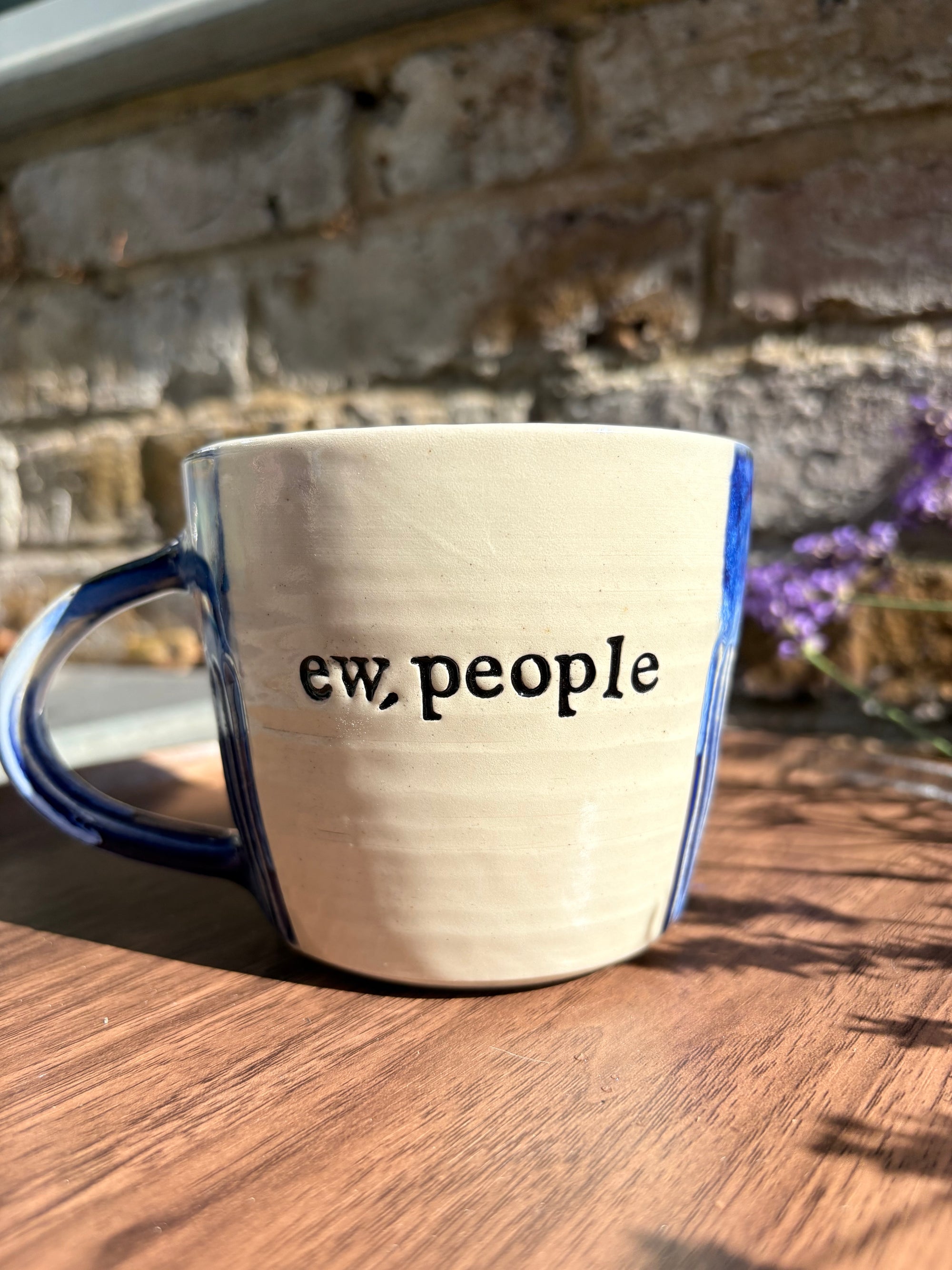 “ew people" mug (350ml, blues)