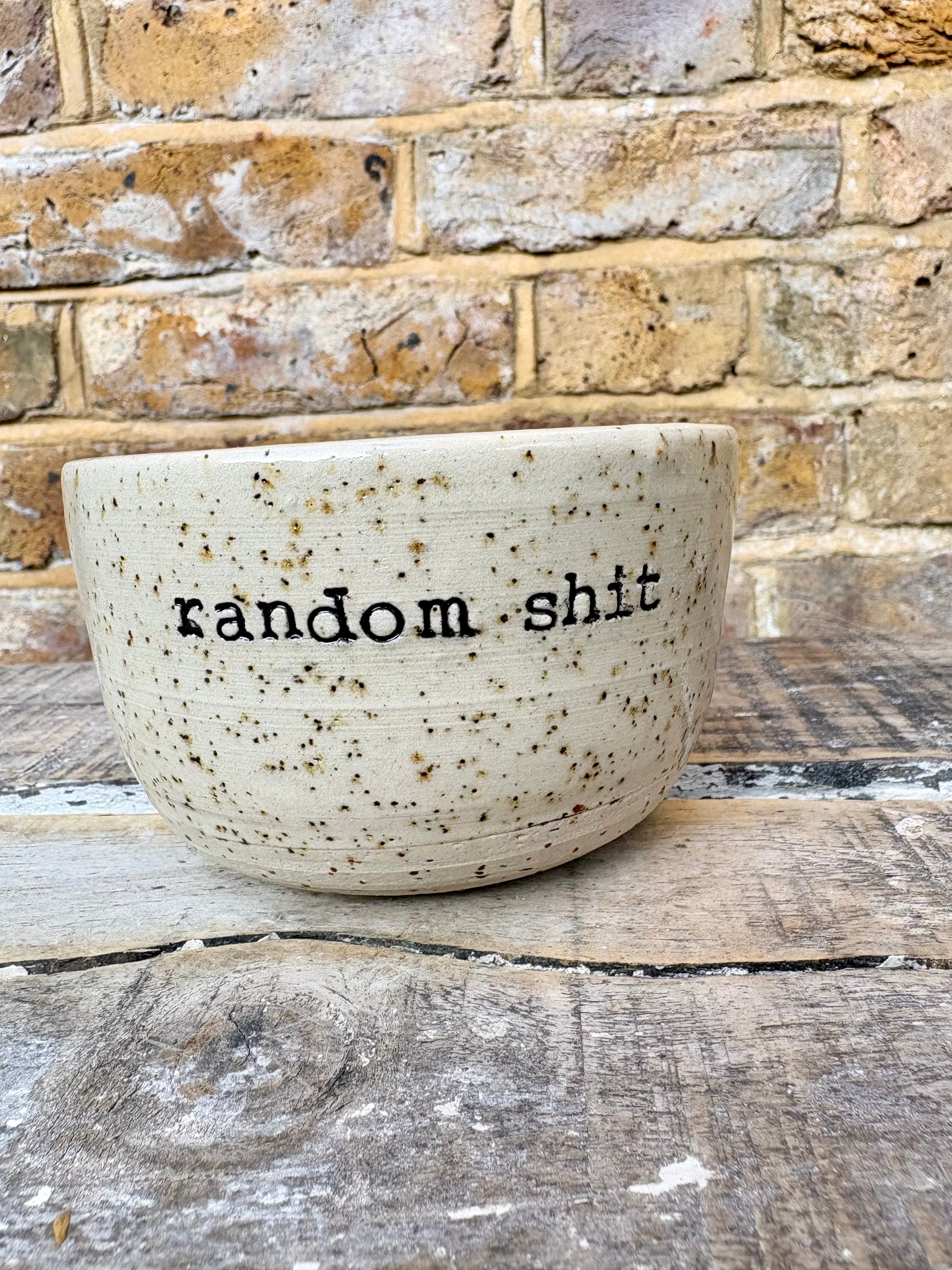 "random shit" trinket dish (pink night sky)