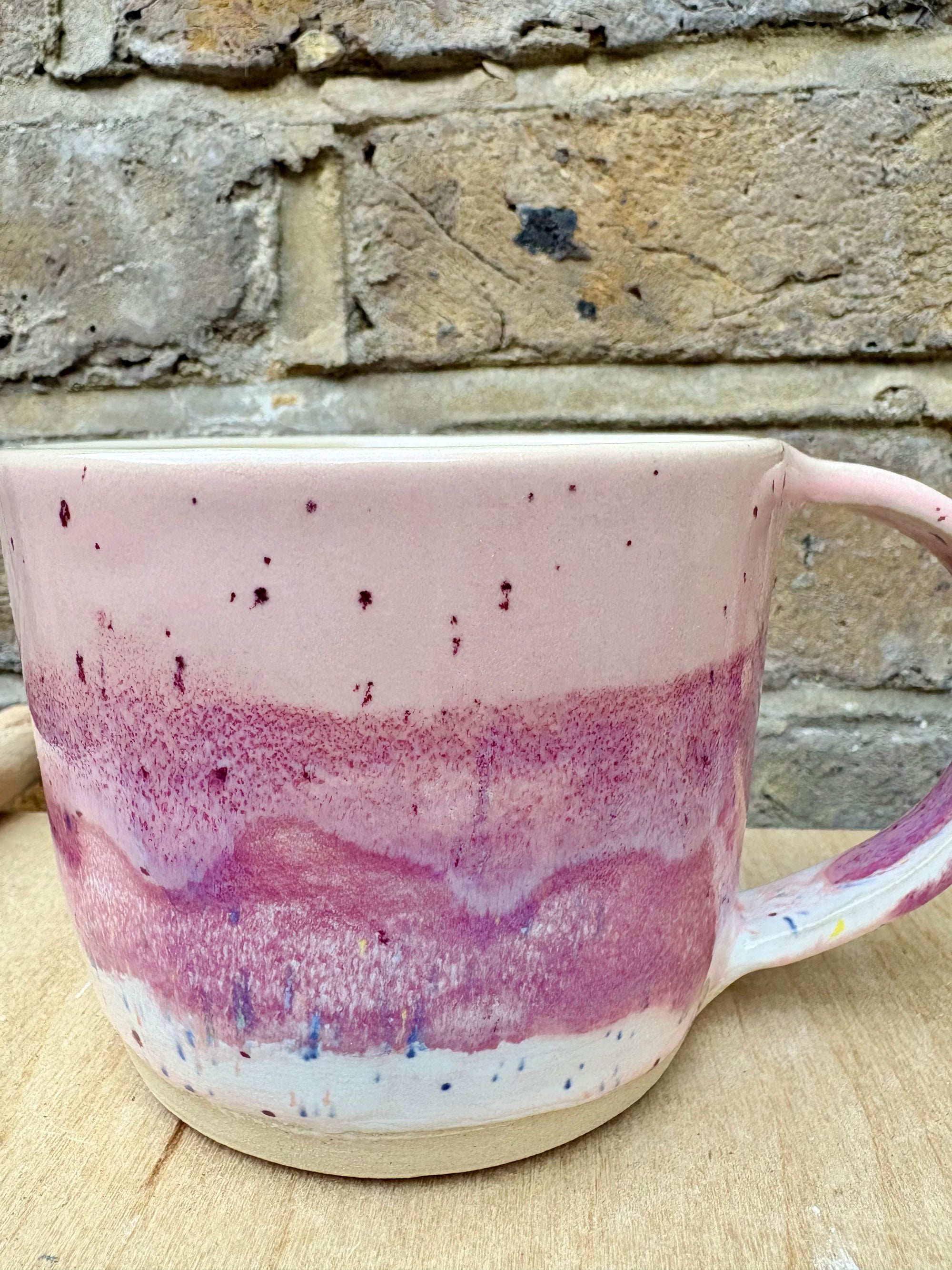 lights camera bitch smile mug (raspberry ripple)