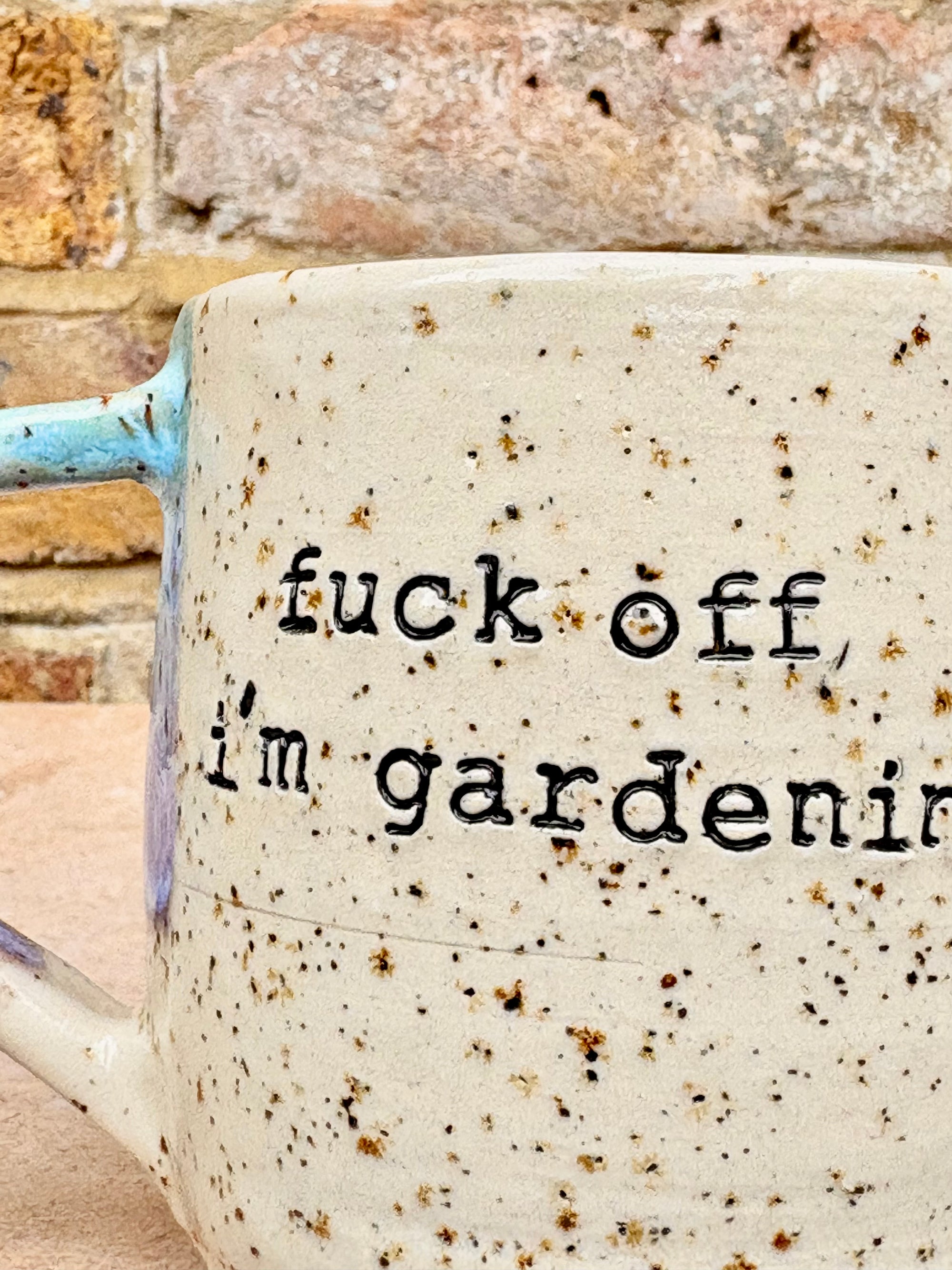 “Fuck off, i'm gardening" mug (pink night sky)
