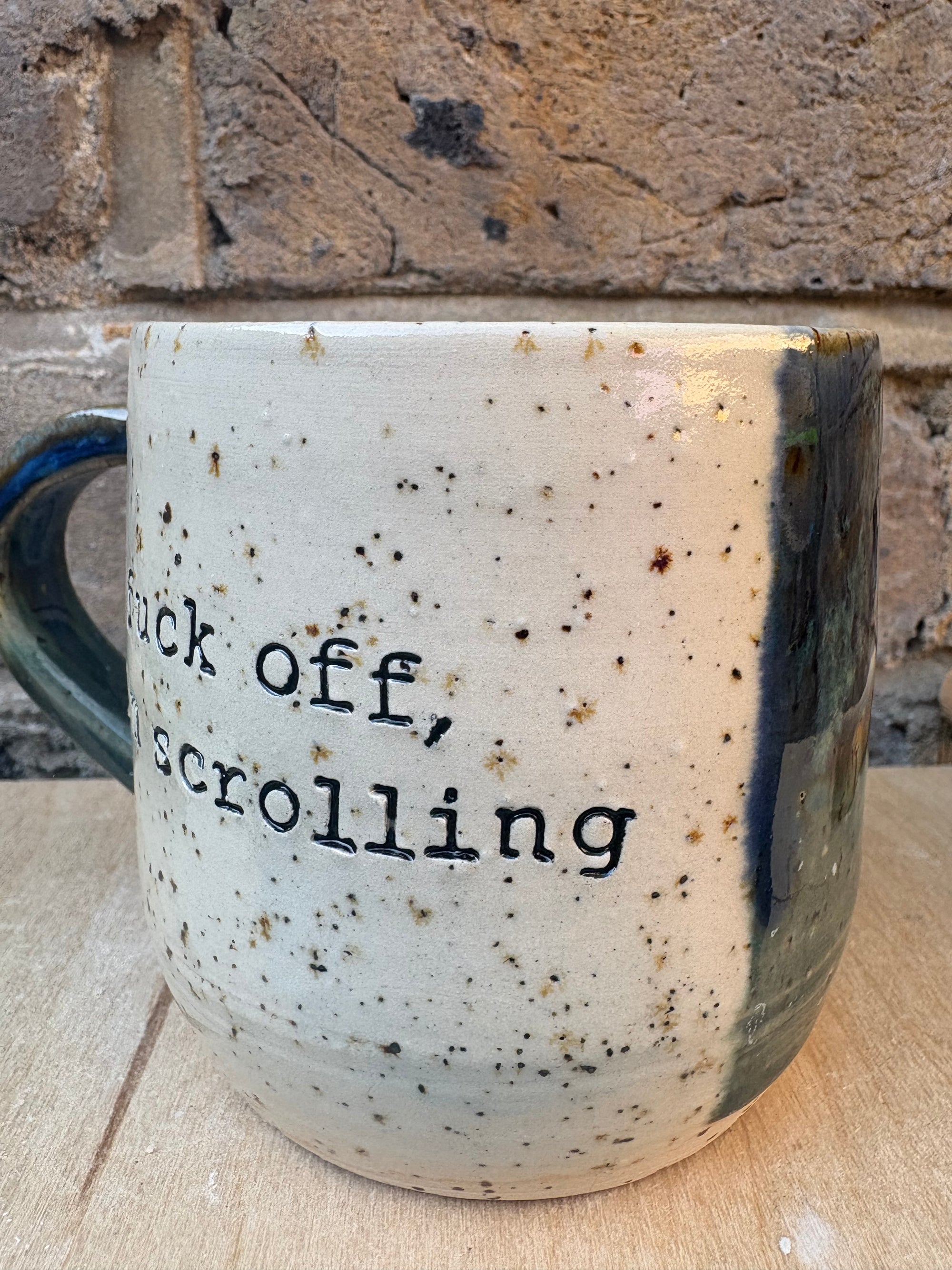 “Fuck off, i'm scrolling" mug