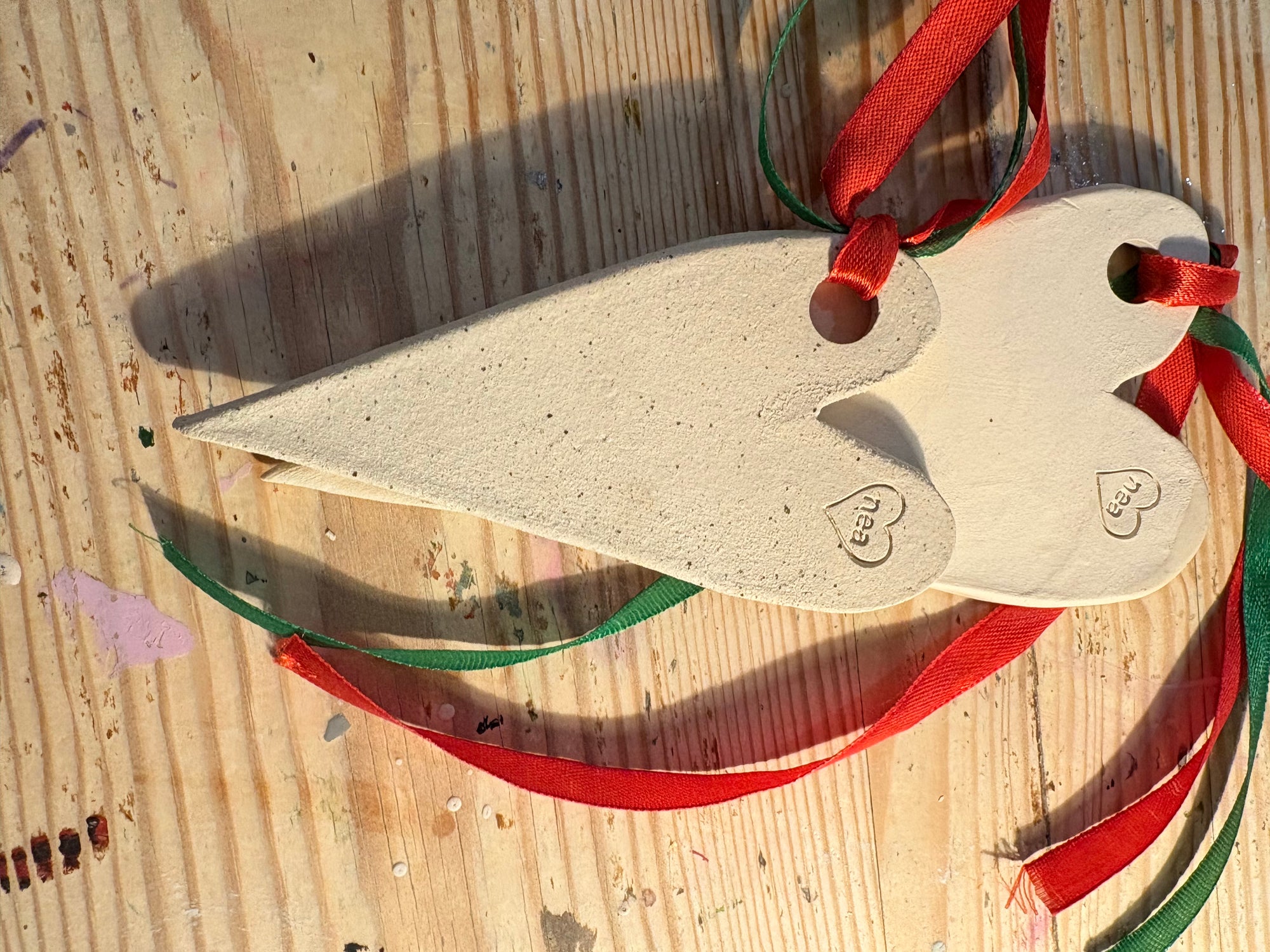 “merry xmas twat” hanging decoration (red and white, large)