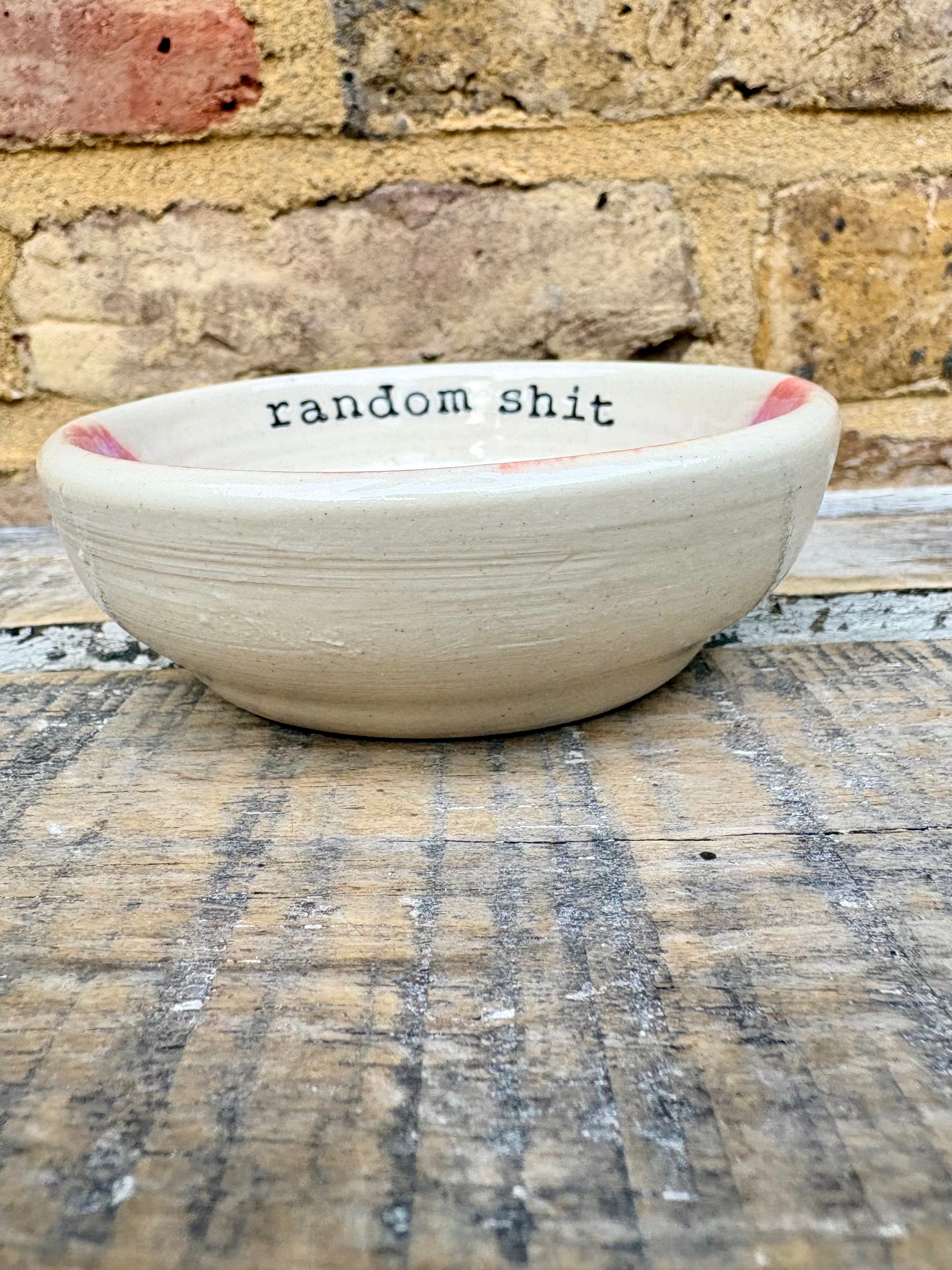 "random shit" trinket dish (pink)