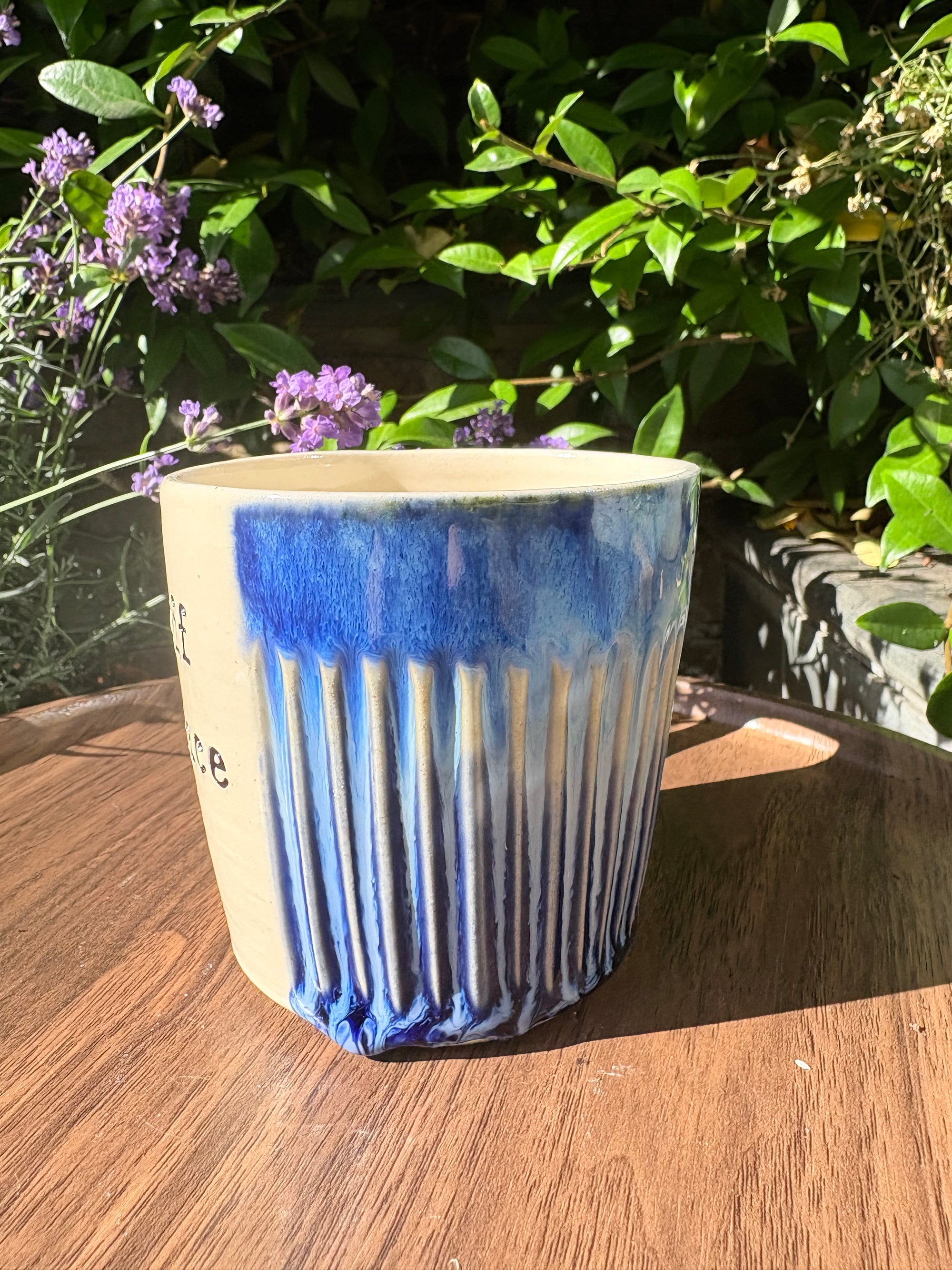 “Cunt off fuck face" mug (blues)