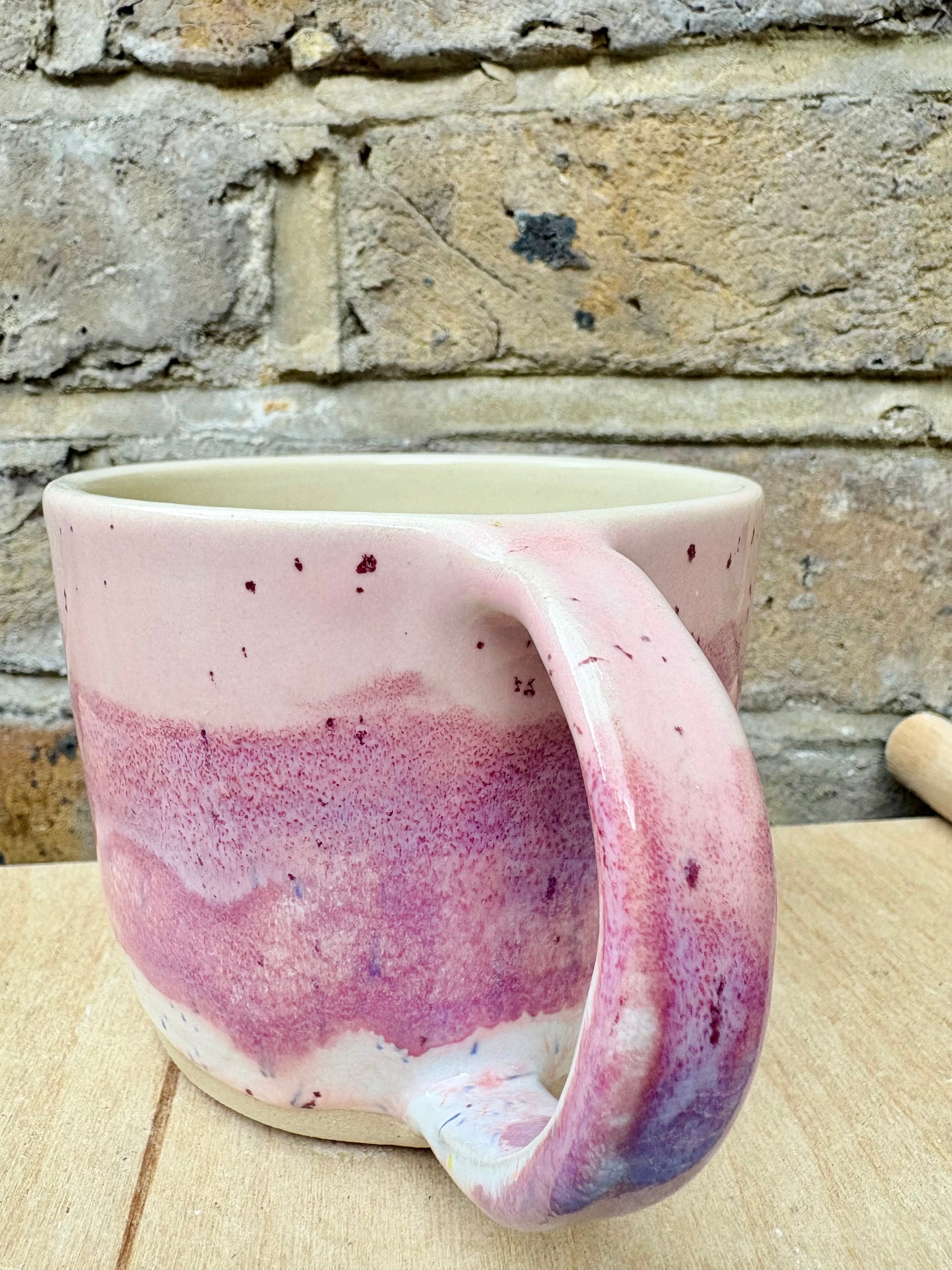 lights camera bitch smile mug (raspberry ripple)