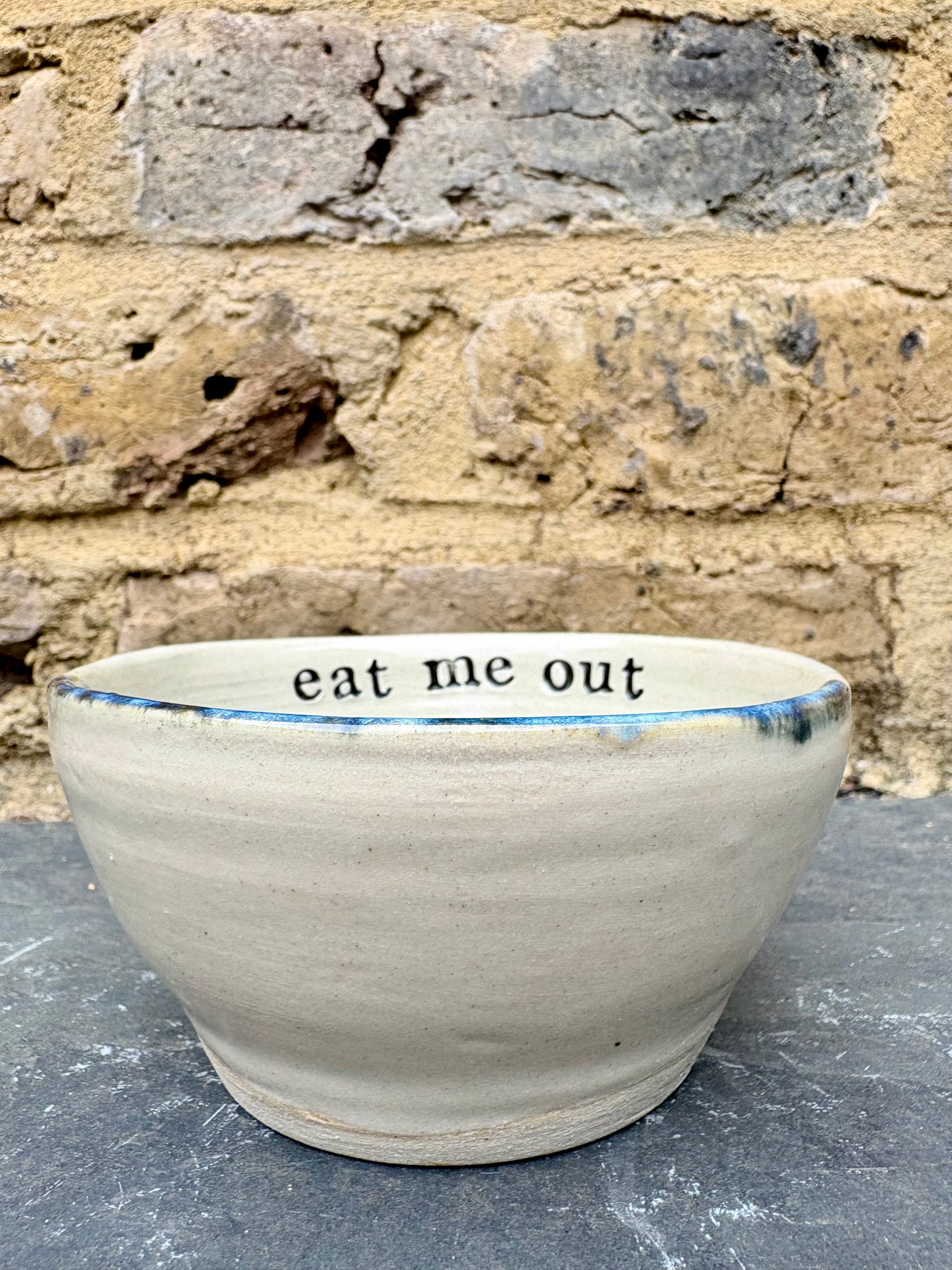 "eat me out" snack bowl