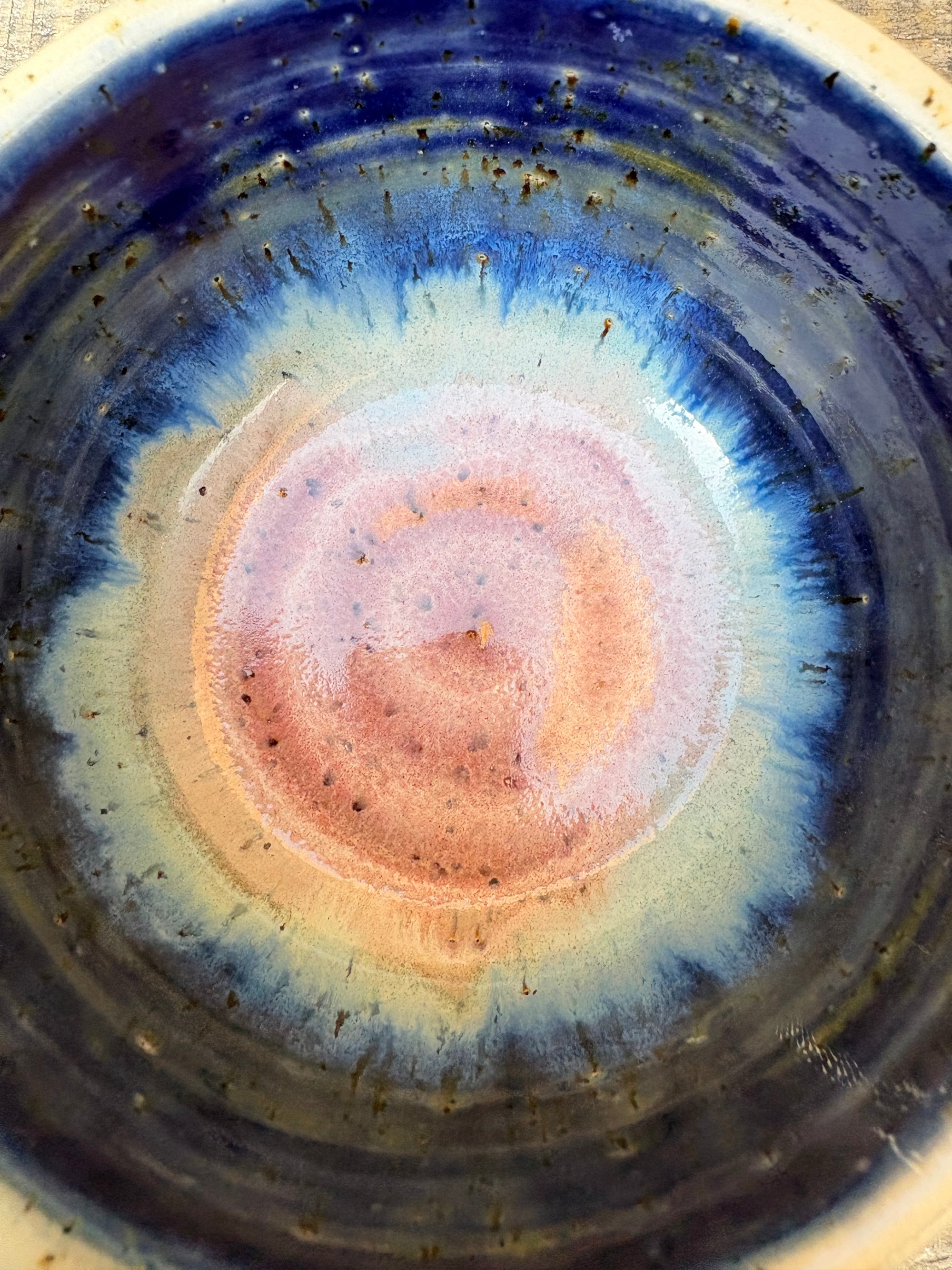 "random shit" trinket dish (pink night sky)
