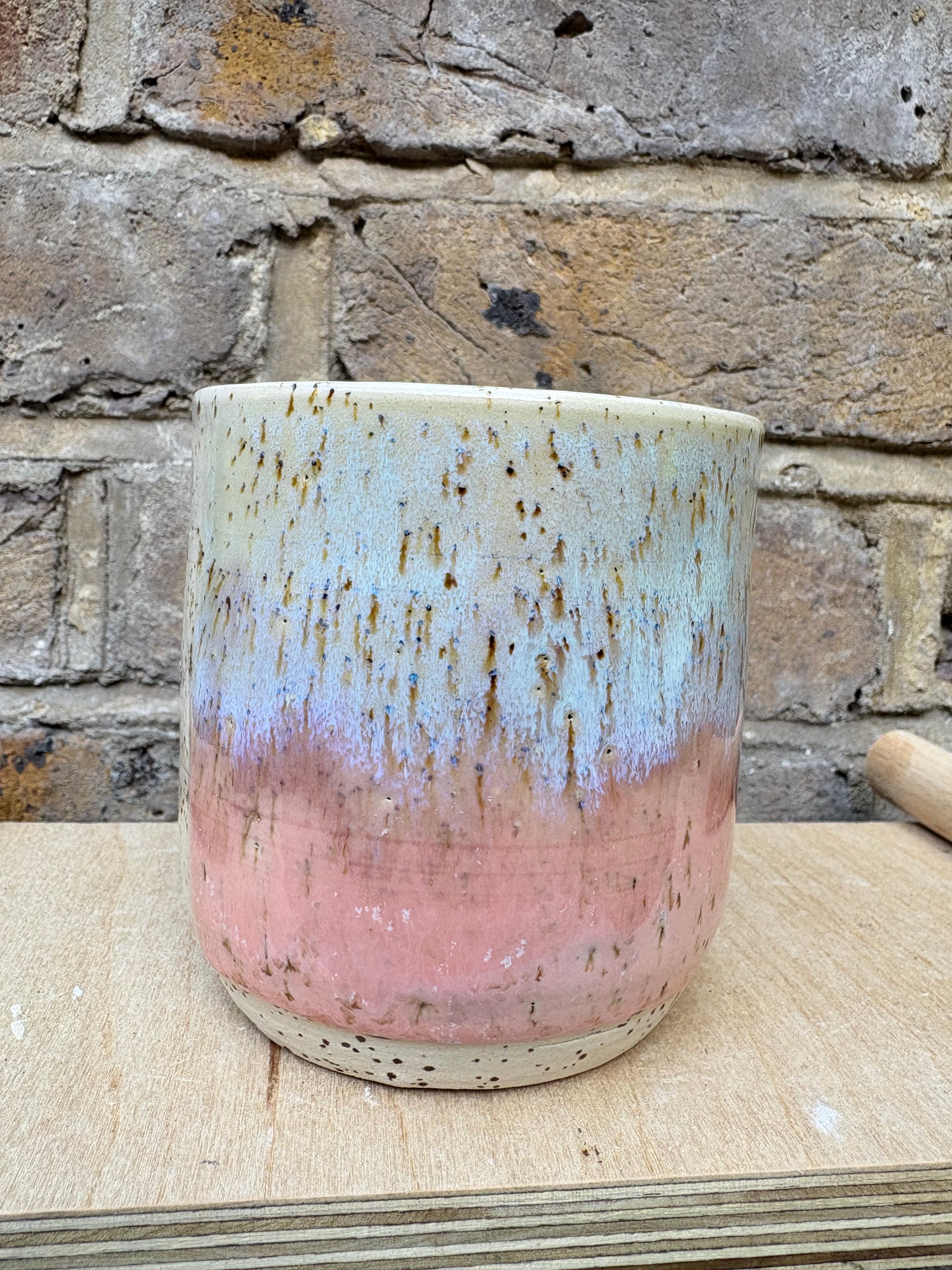 "shhh...you're being too loud" mug (pink/lilac)