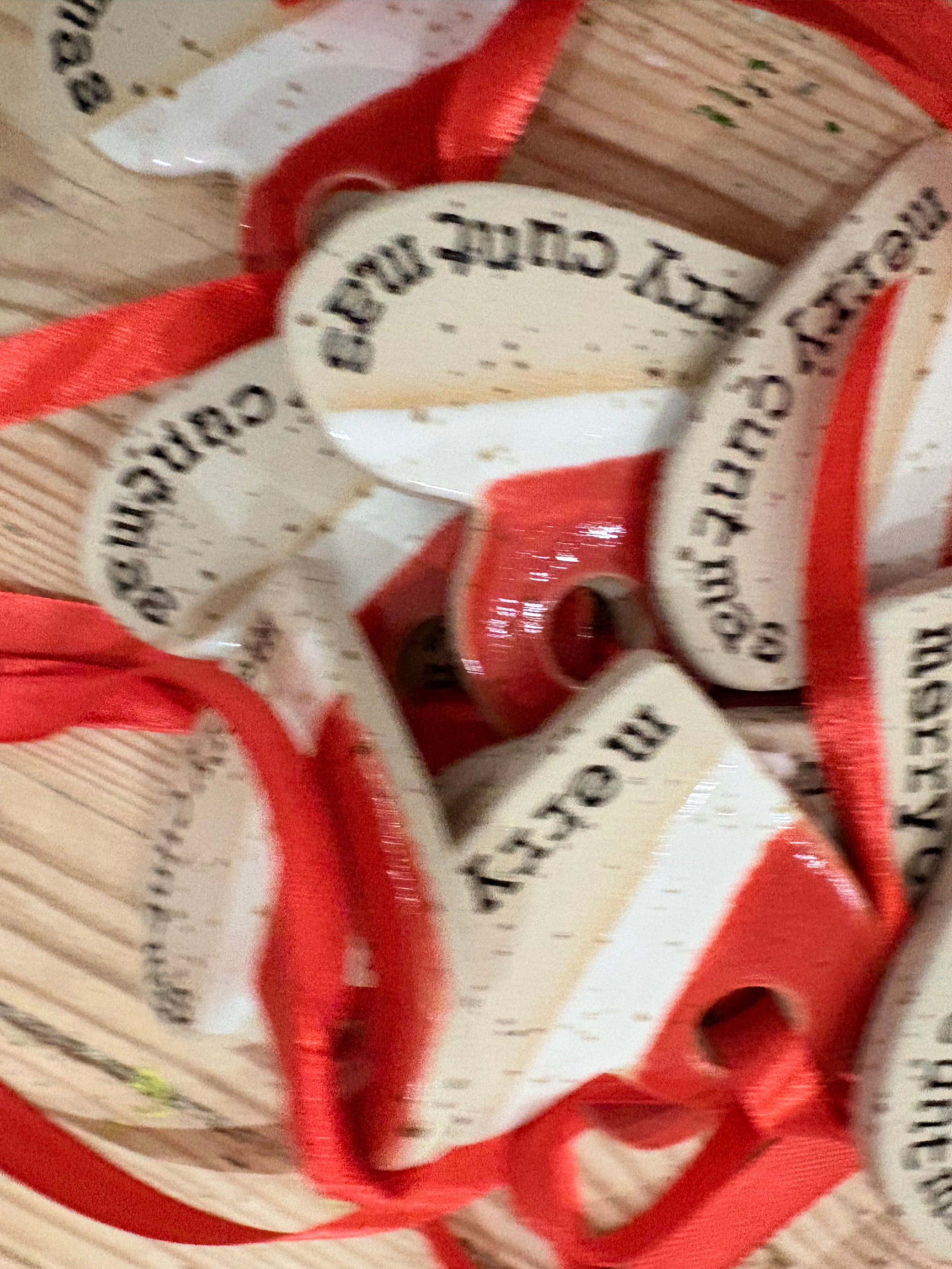 “merry cuntmas” hanging decoration (red and white, large)