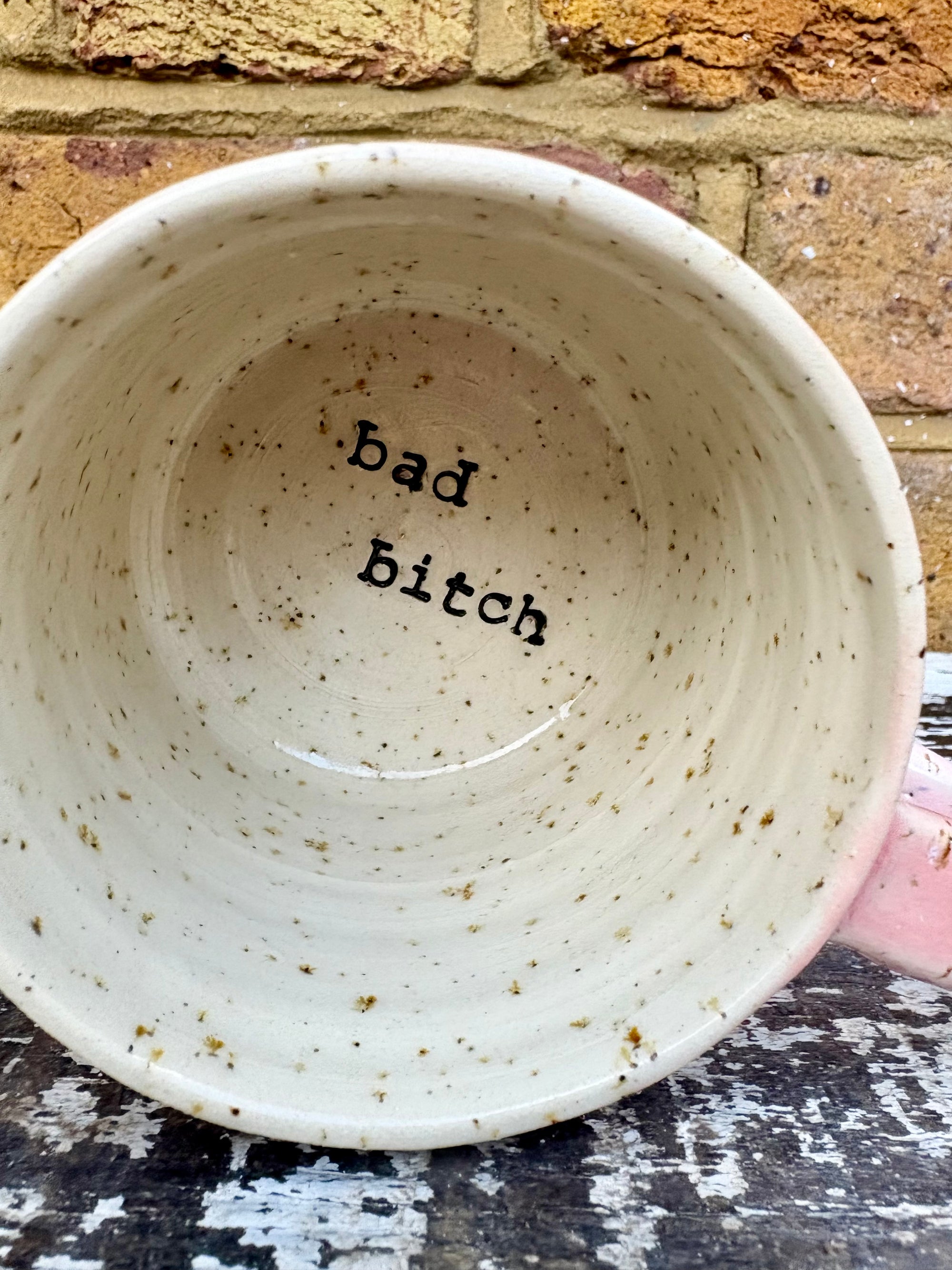 "bad bitch" mug (raspberry ripple)
