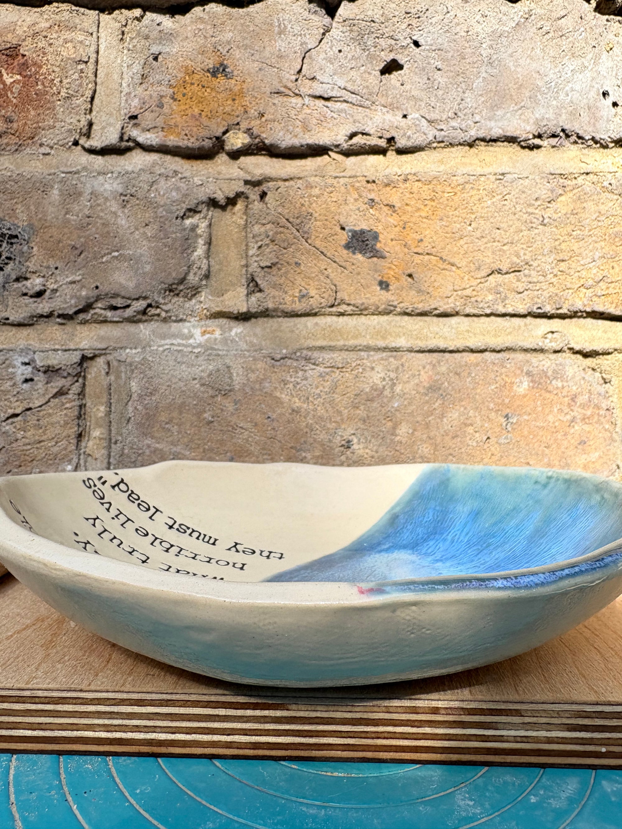 Charles Bukowski quote dish