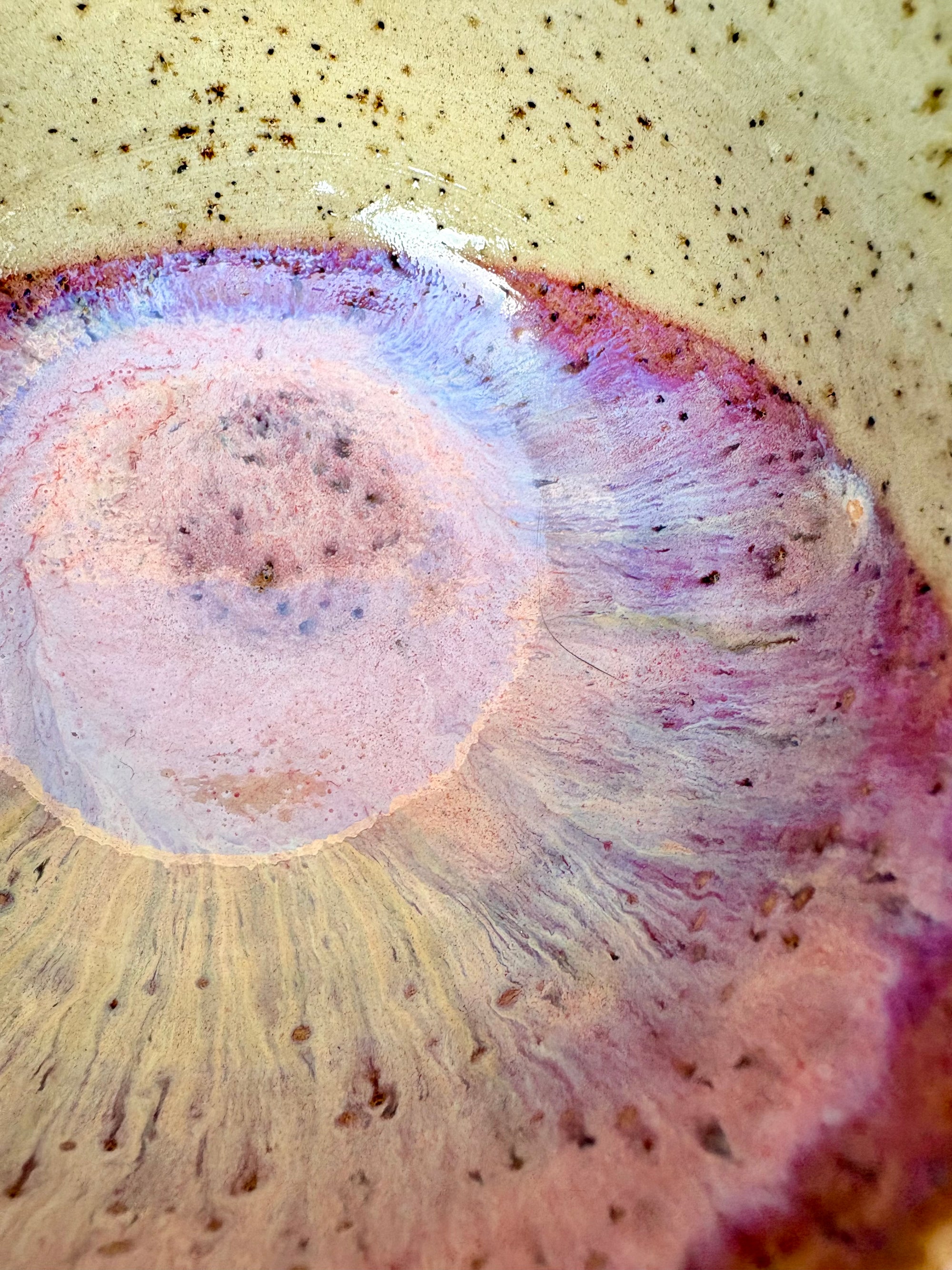 "random shit" trinket dish (pink, flecked)